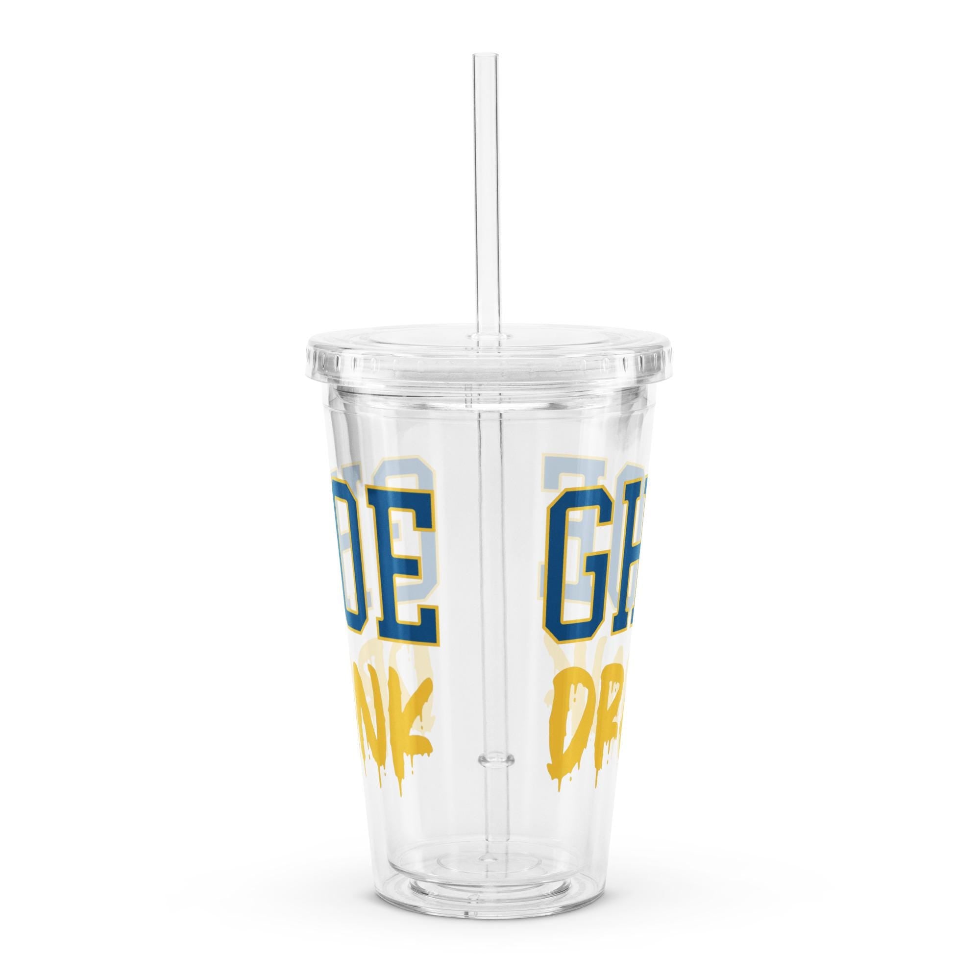 Clear plastic tumbler __etsy:7839419841