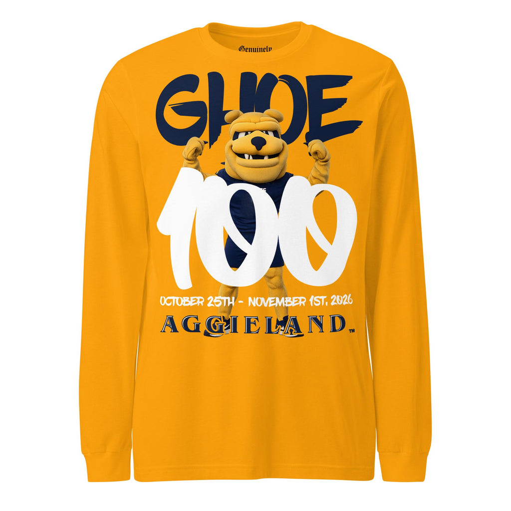 GHOE - GHOE 100 NC A&T Long Sleeve Tee T-Shirt (Navy, Black, Gold, Grey) __etsy:8145284365