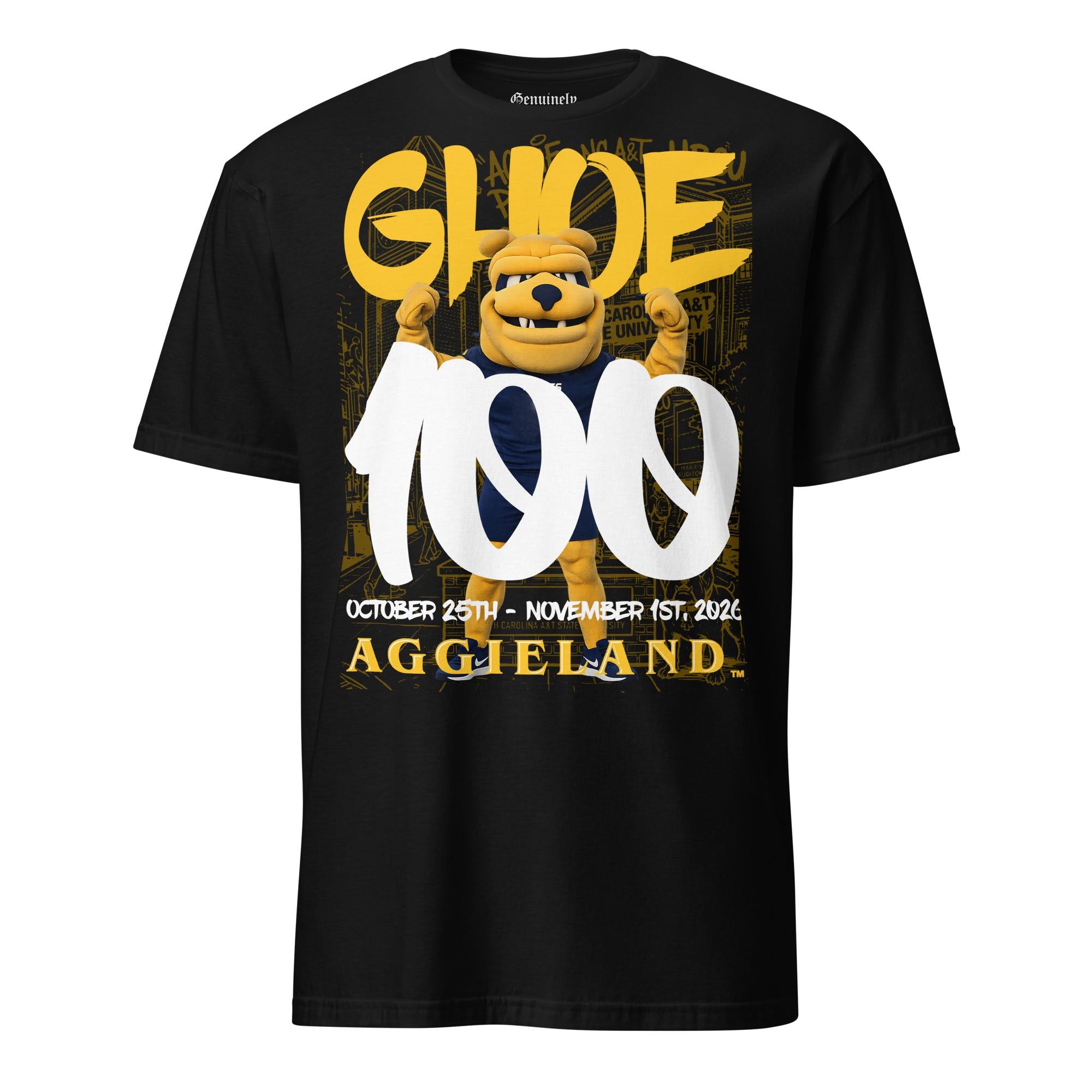 GHOE - GHOE 100 NC A&T Tee T-Shirt (Navy, Black, Gold, Grey) __etsy:8097669298