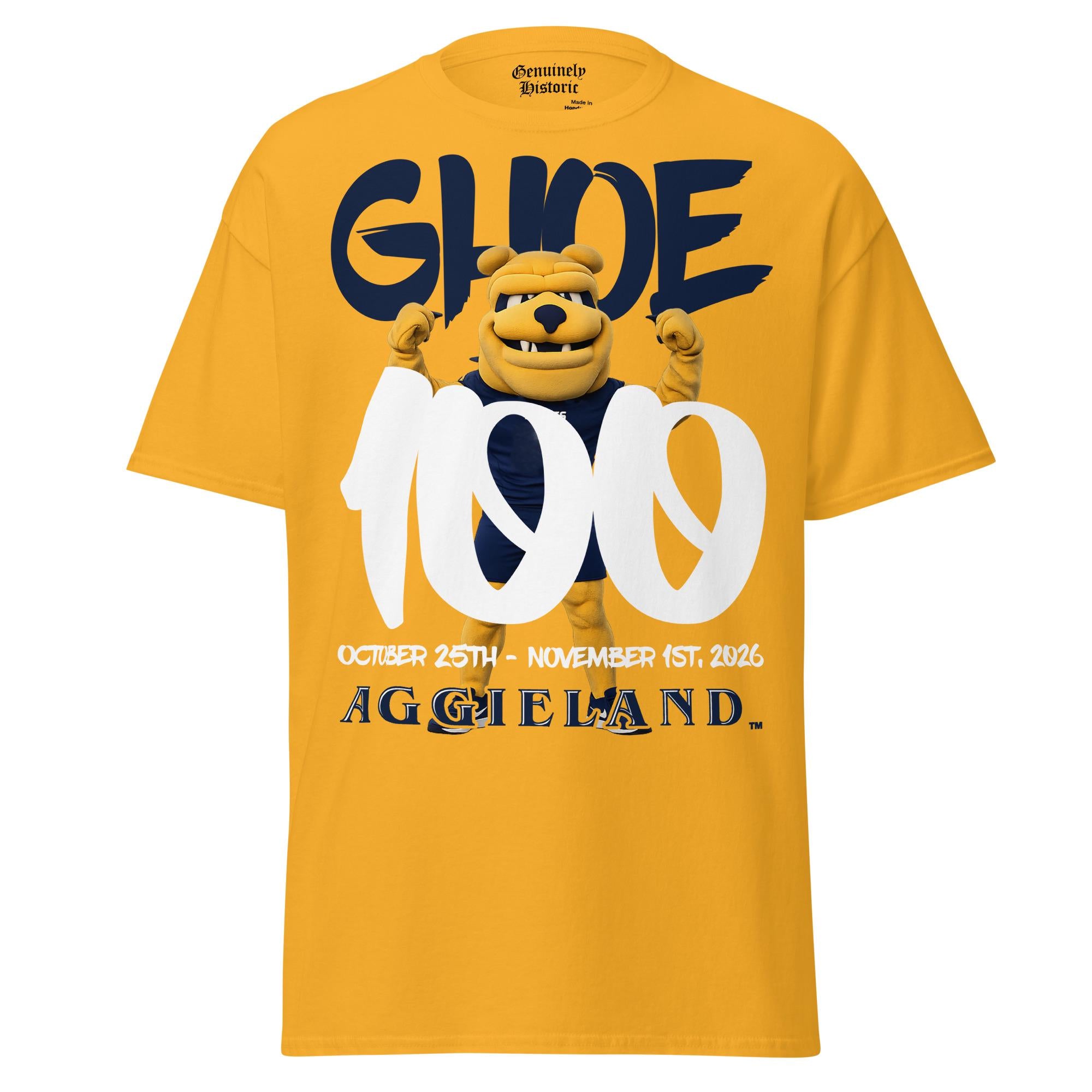 GHOE - GHOE 100 NC A&T Tee T-Shirt (Navy, Black, Gold, Grey) __etsy:8145586387