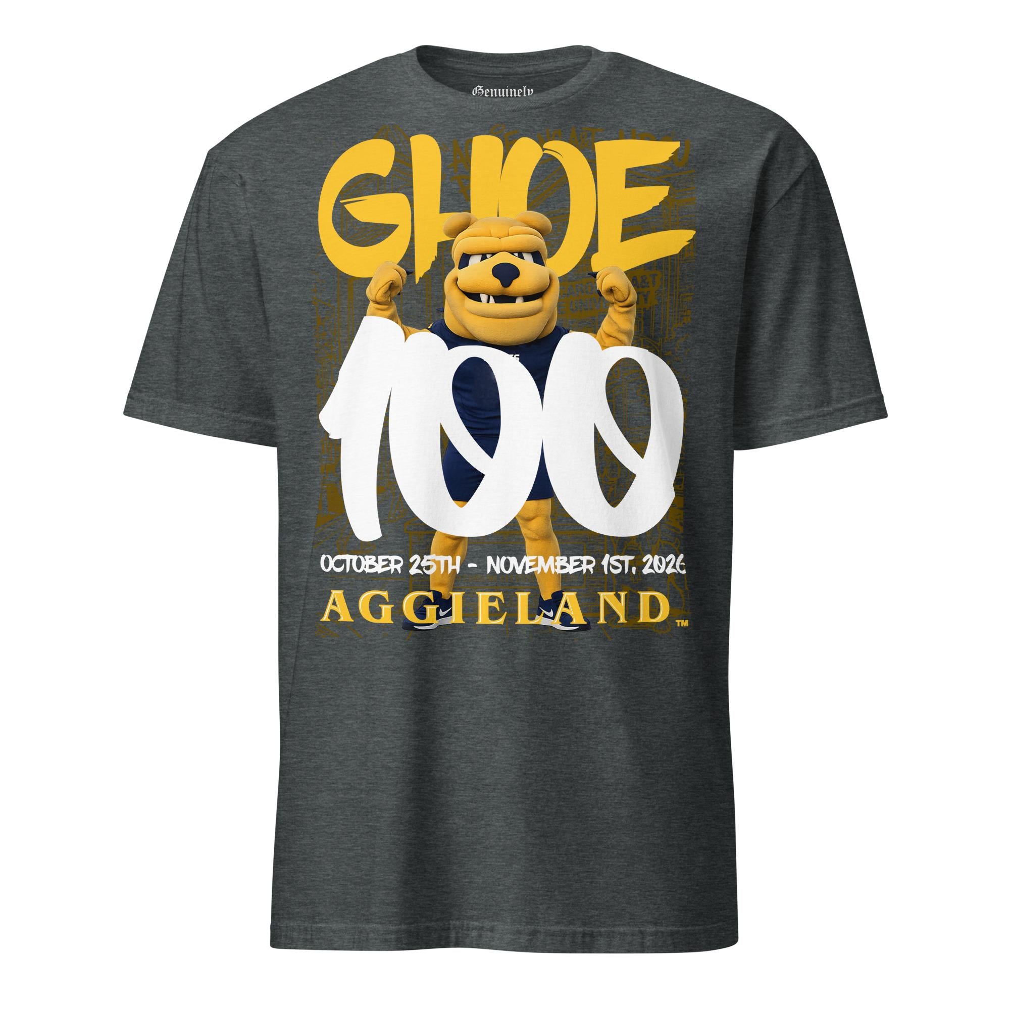 GHOE - GHOE 100 NC A&T Tee T-Shirt (Navy, Black, Gold, Grey) __etsy:8145574333