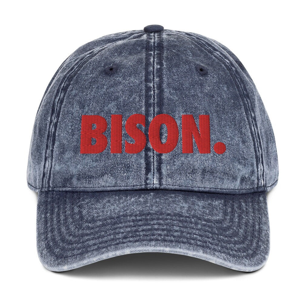 Howard - BISON. Distressed Dad Cap