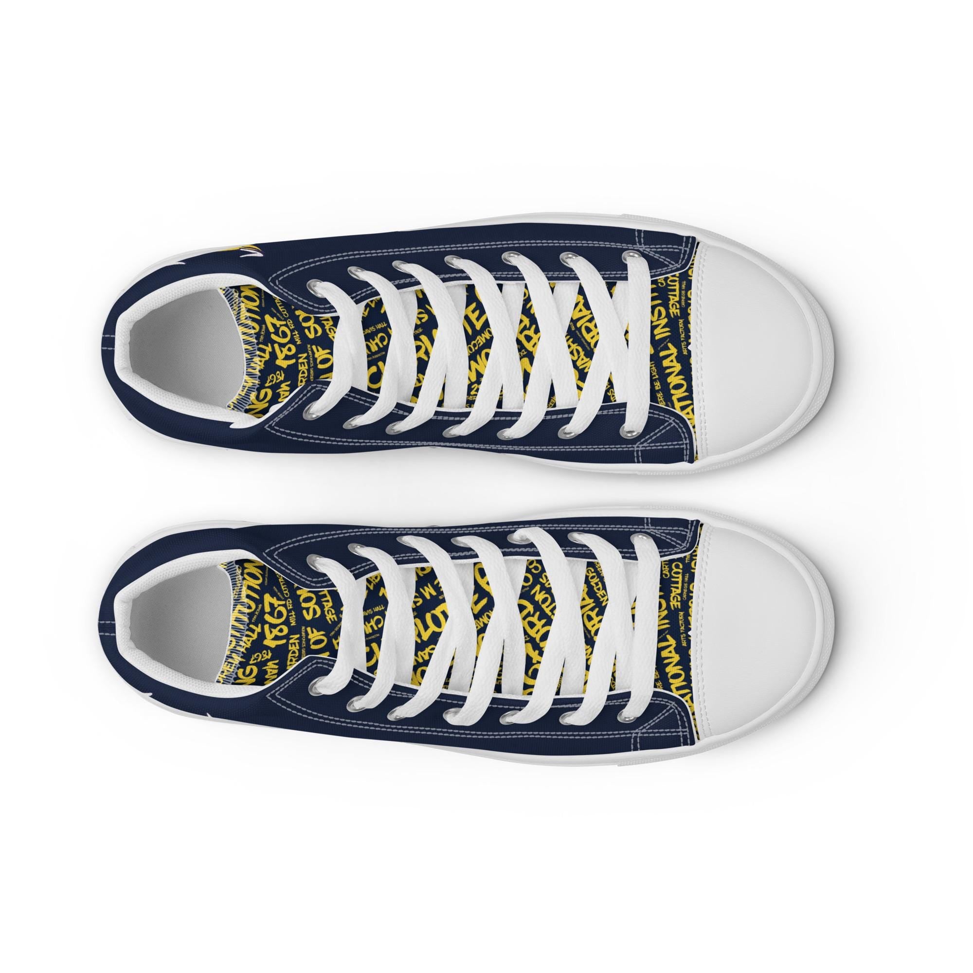 Men’s high top canvas shoes __etsy:8215996759