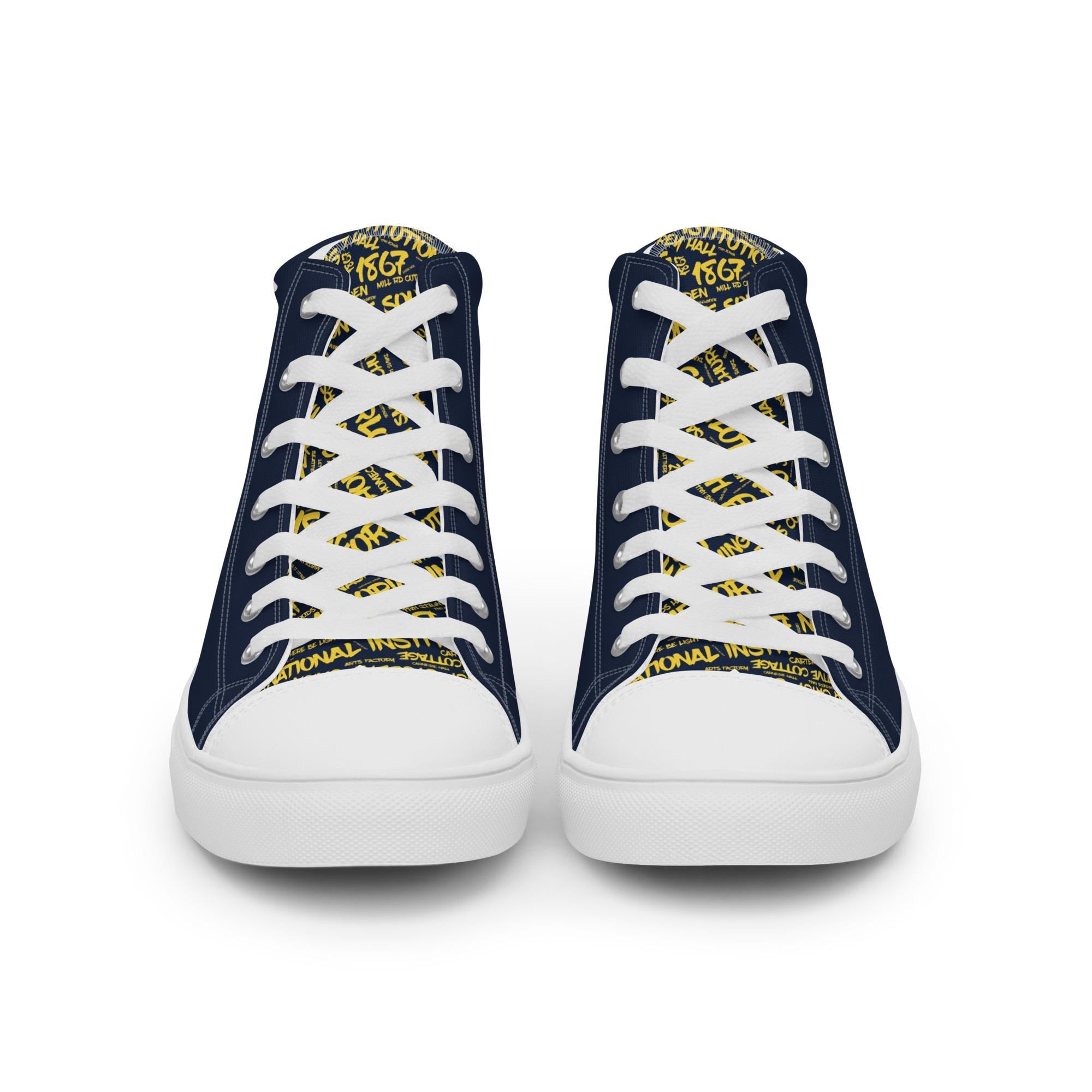 Men’s high top canvas shoes __etsy:8215996723