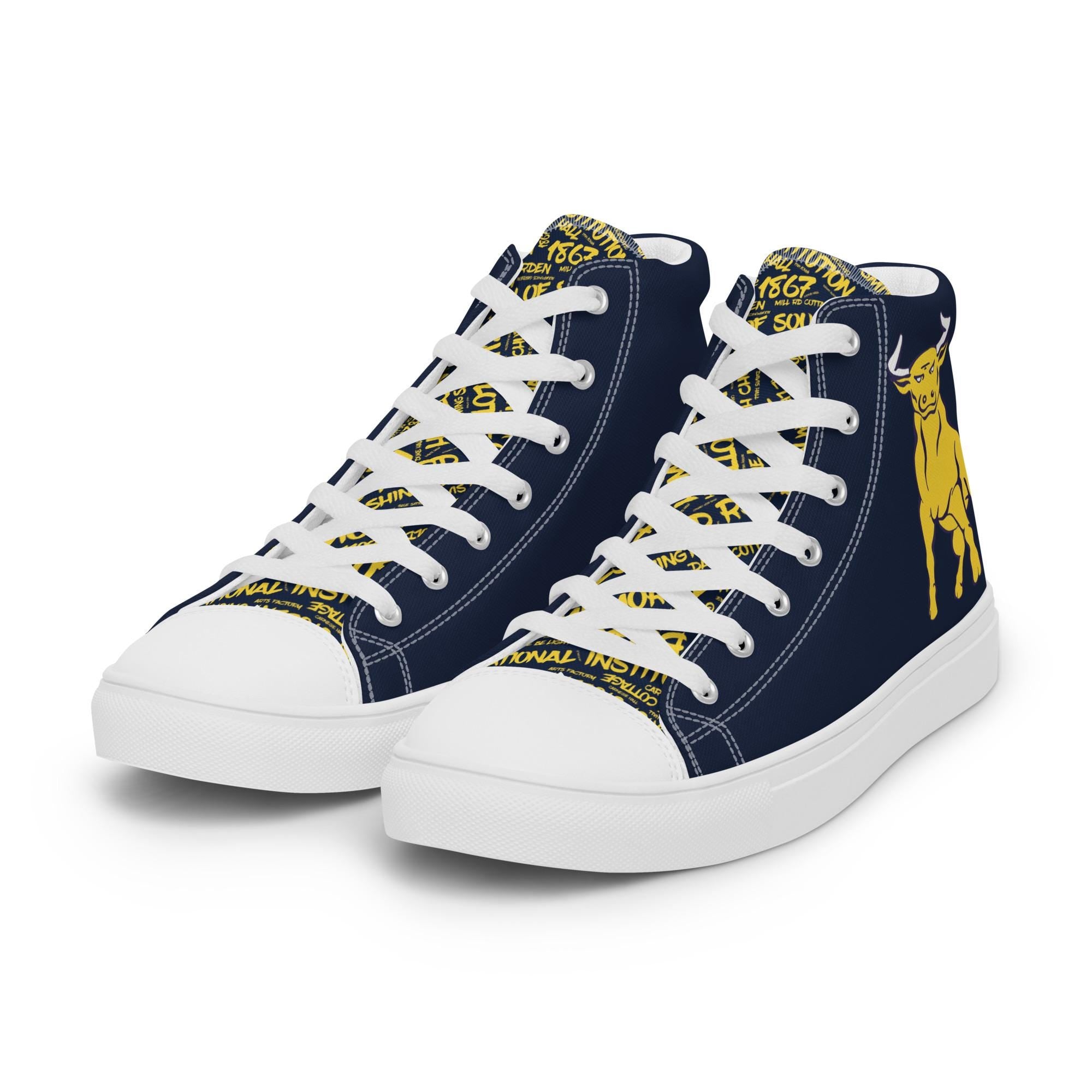 Men’s high top canvas shoes __etsy:8215996699