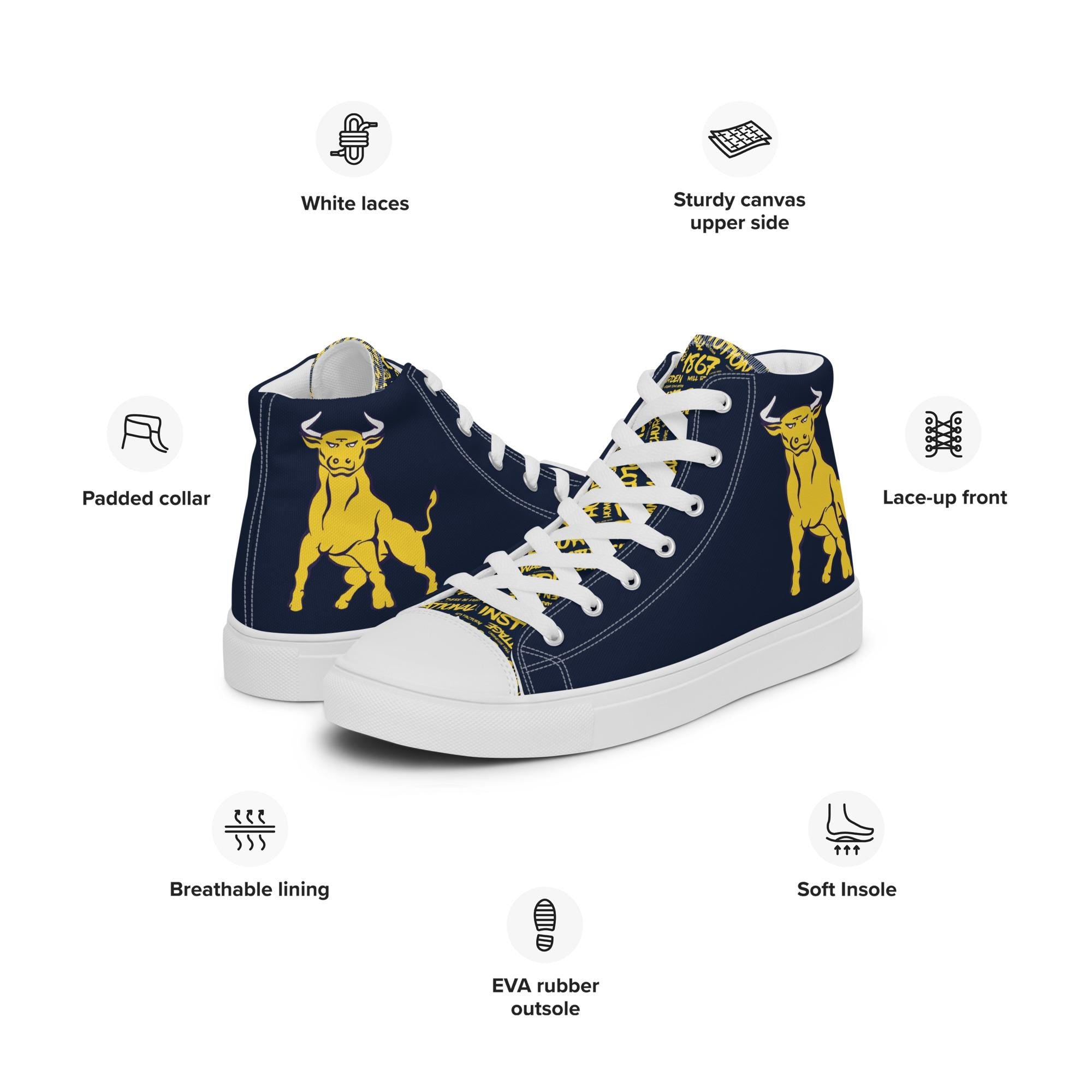Men’s high top canvas shoes __etsy:8215996565