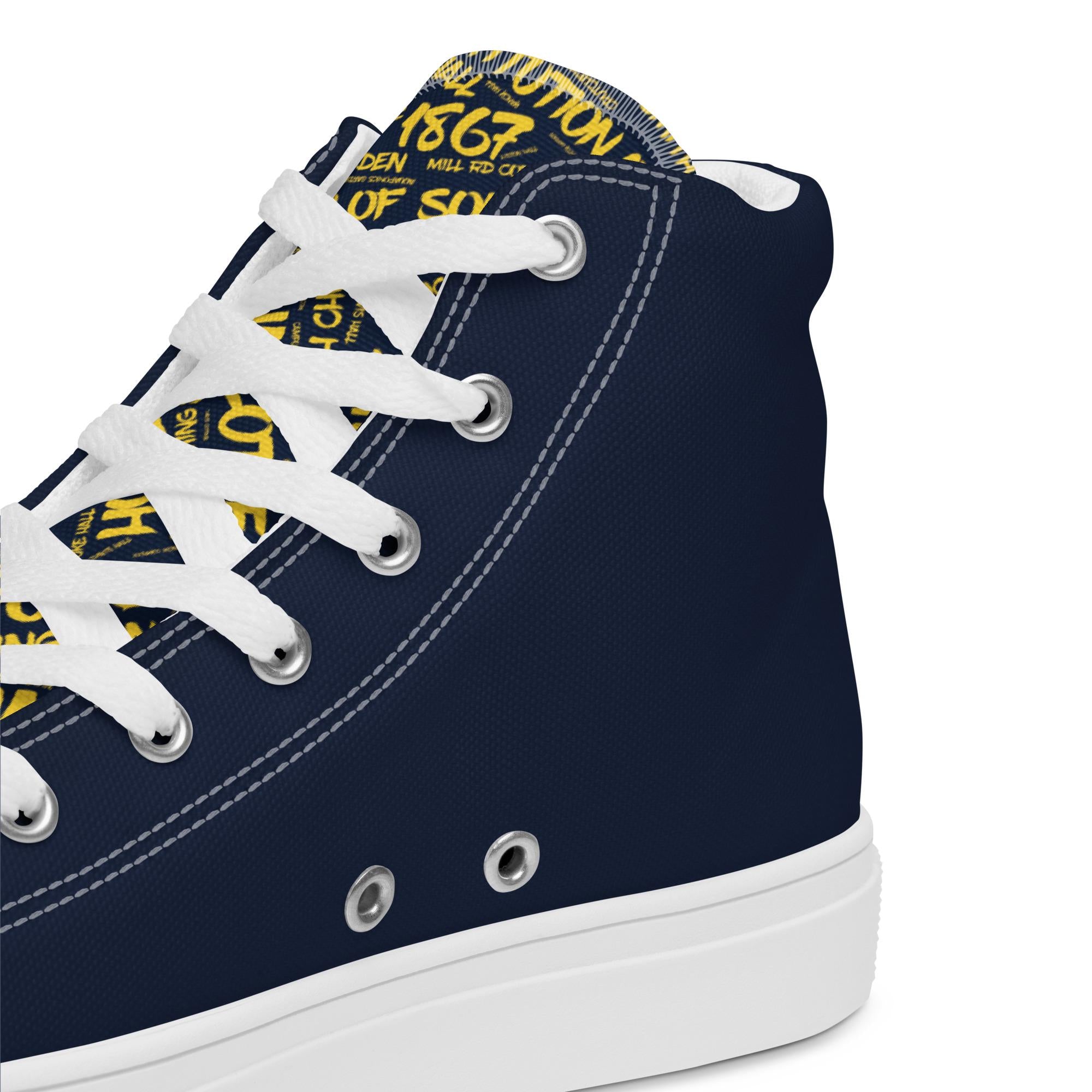 Men’s high top canvas shoes __etsy:8168064142