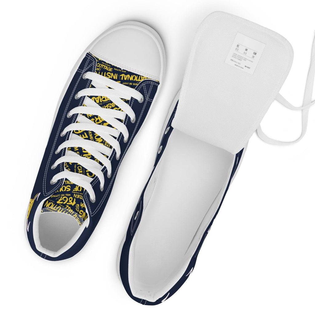 Men’s high top canvas shoes __etsy:8215996373
