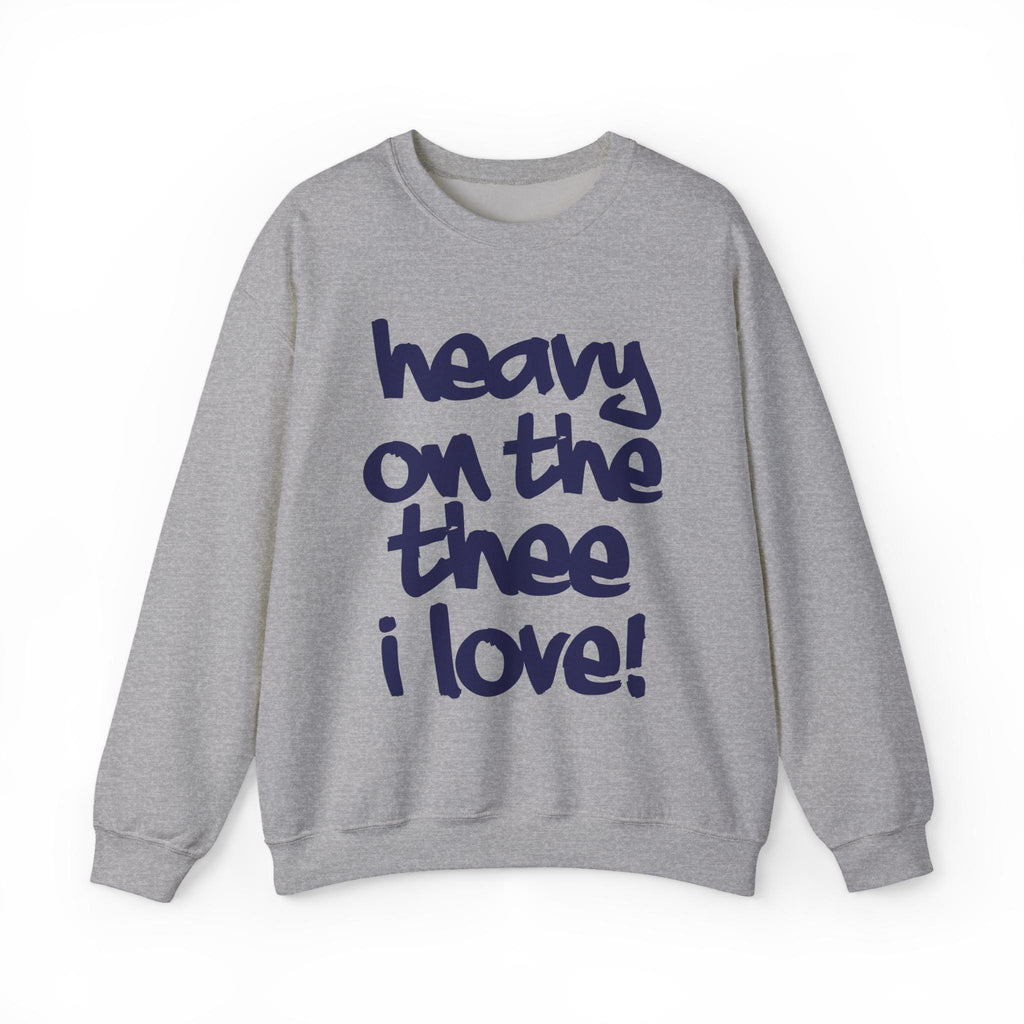 Jackson State - Heavy on the Thee I Love Unisex Tee T-Shirt or Sweatshirt (Grey/Navy)