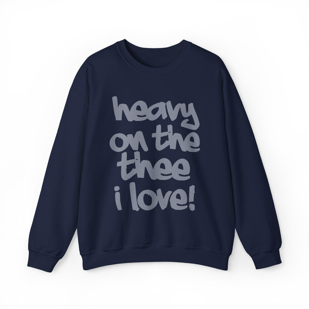 Jackson State - Heavy on the Thee I Love Unisex Tee T-Shirt or Sweatshirt (Grey/Navy)