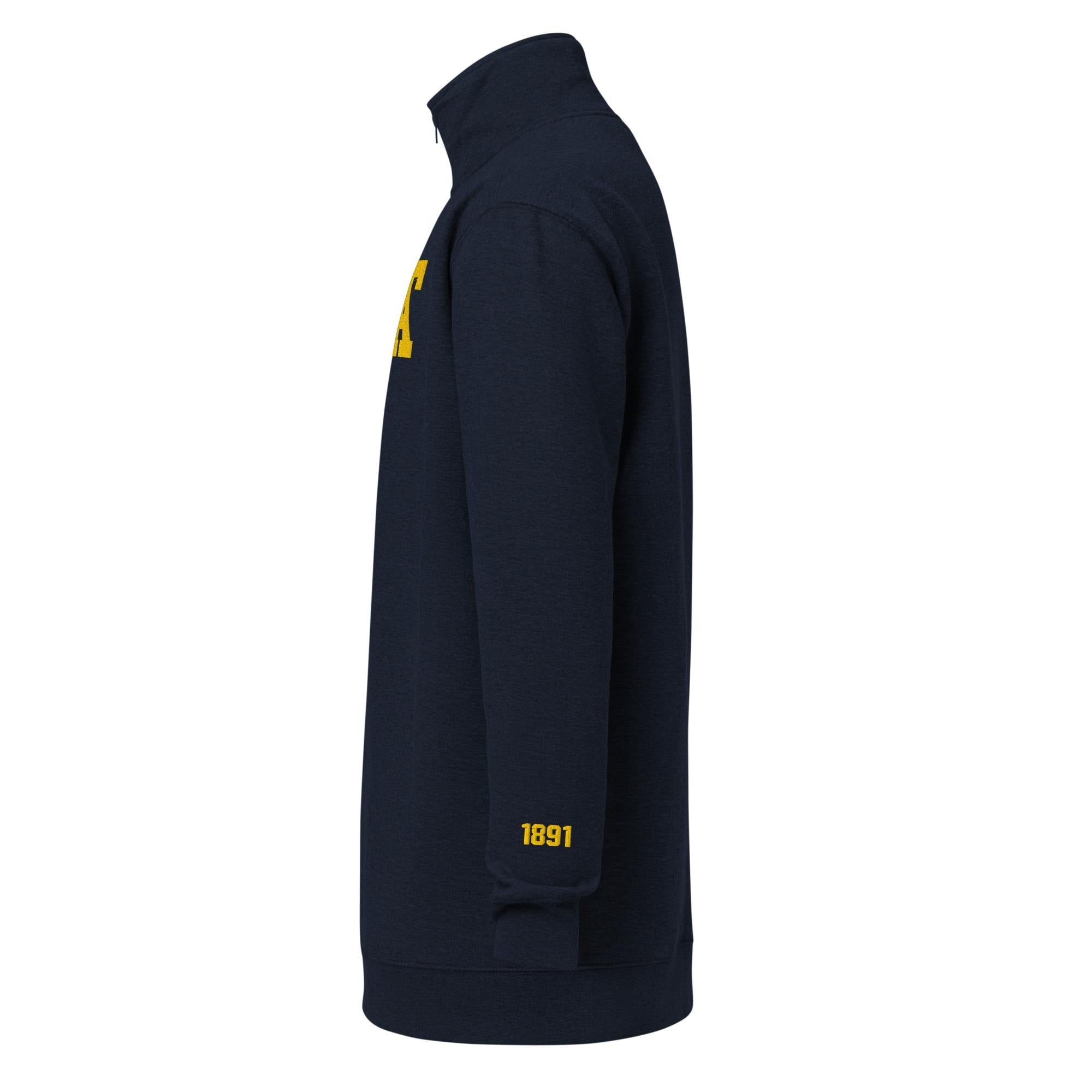 NCAT - NC A&T Quarter Zip Unisex Embroidered Fleece Pullover (Navy)