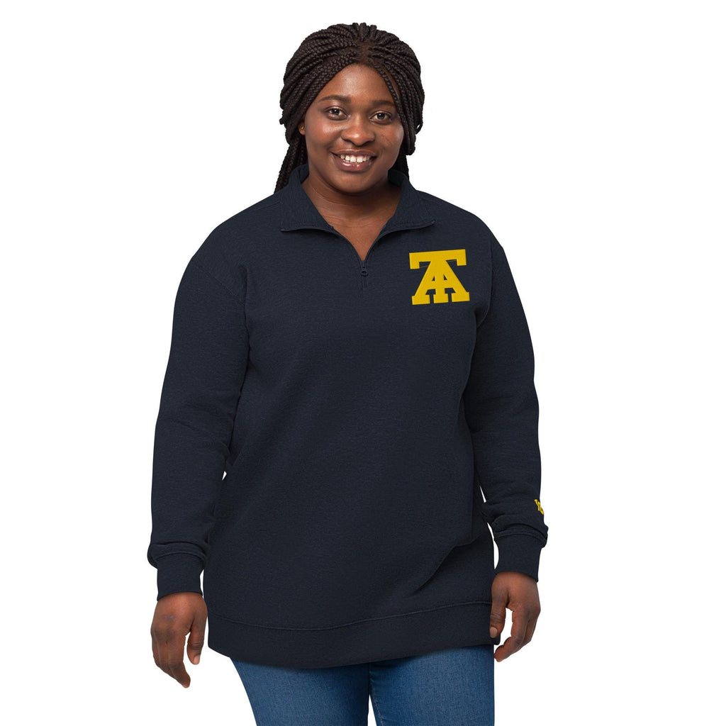NCAT - NC A&T Quarter Zip Unisex Embroidered Fleece Pullover (Navy)
