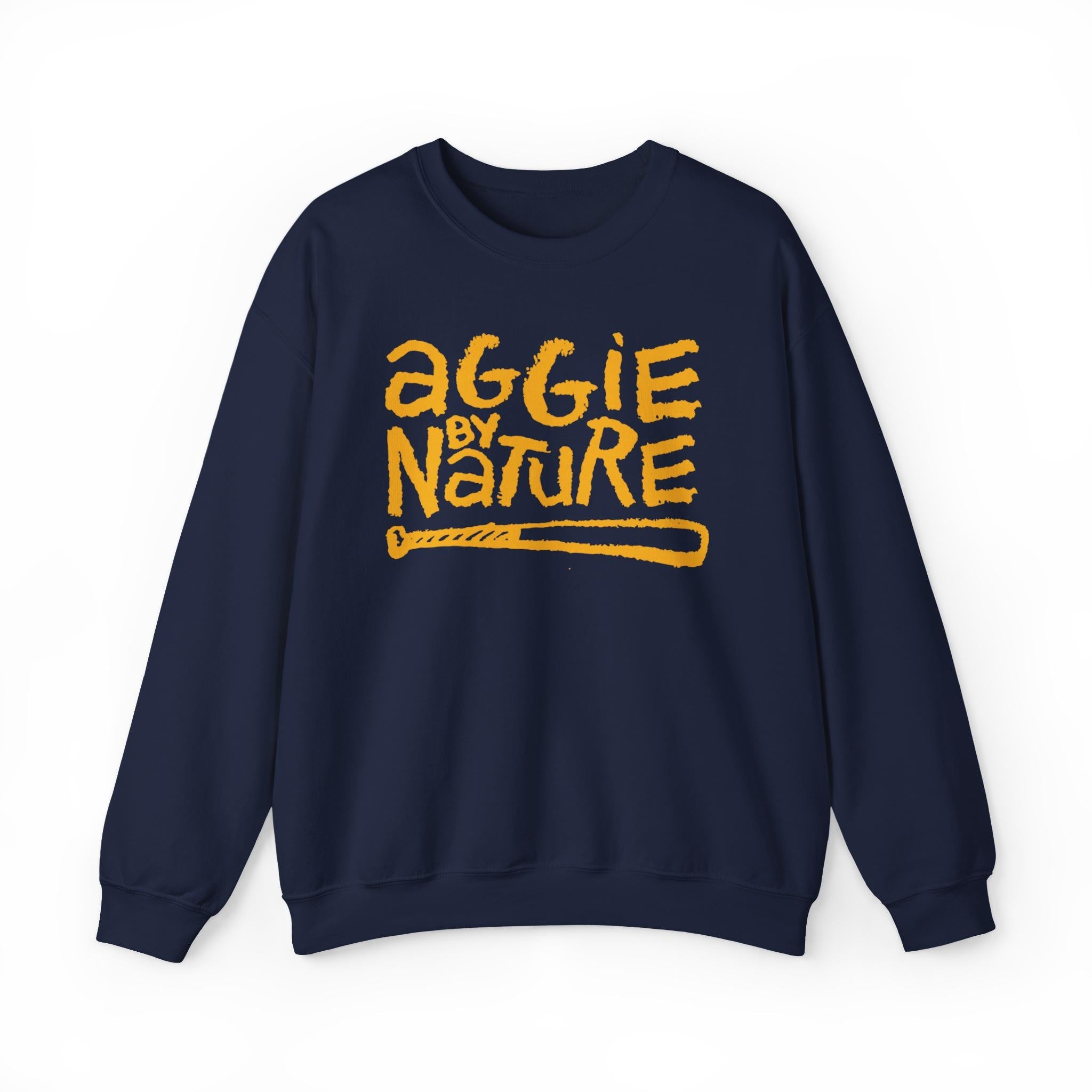 NCAT - Aggie By Nature A&T Unisex Tee, Sweatshirt or Hoodie (Navy/Gold)