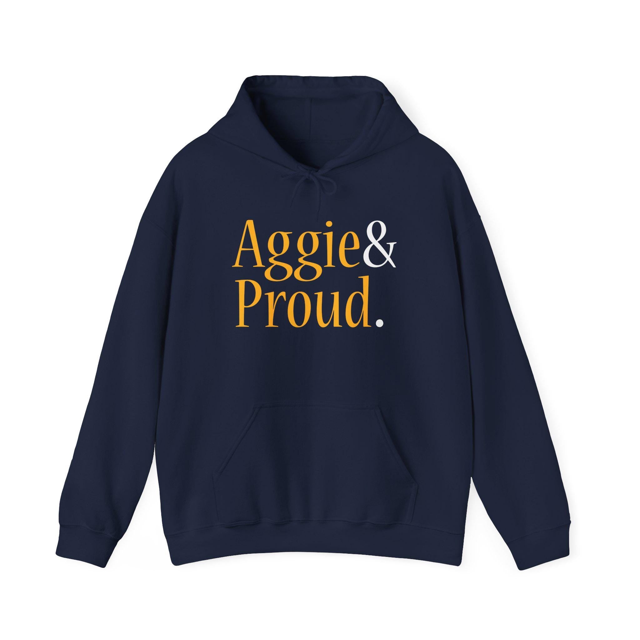 NCAT - Aggie and Proud A&T Unisex Sweatshirt or Hoodie (Navy/Gold)