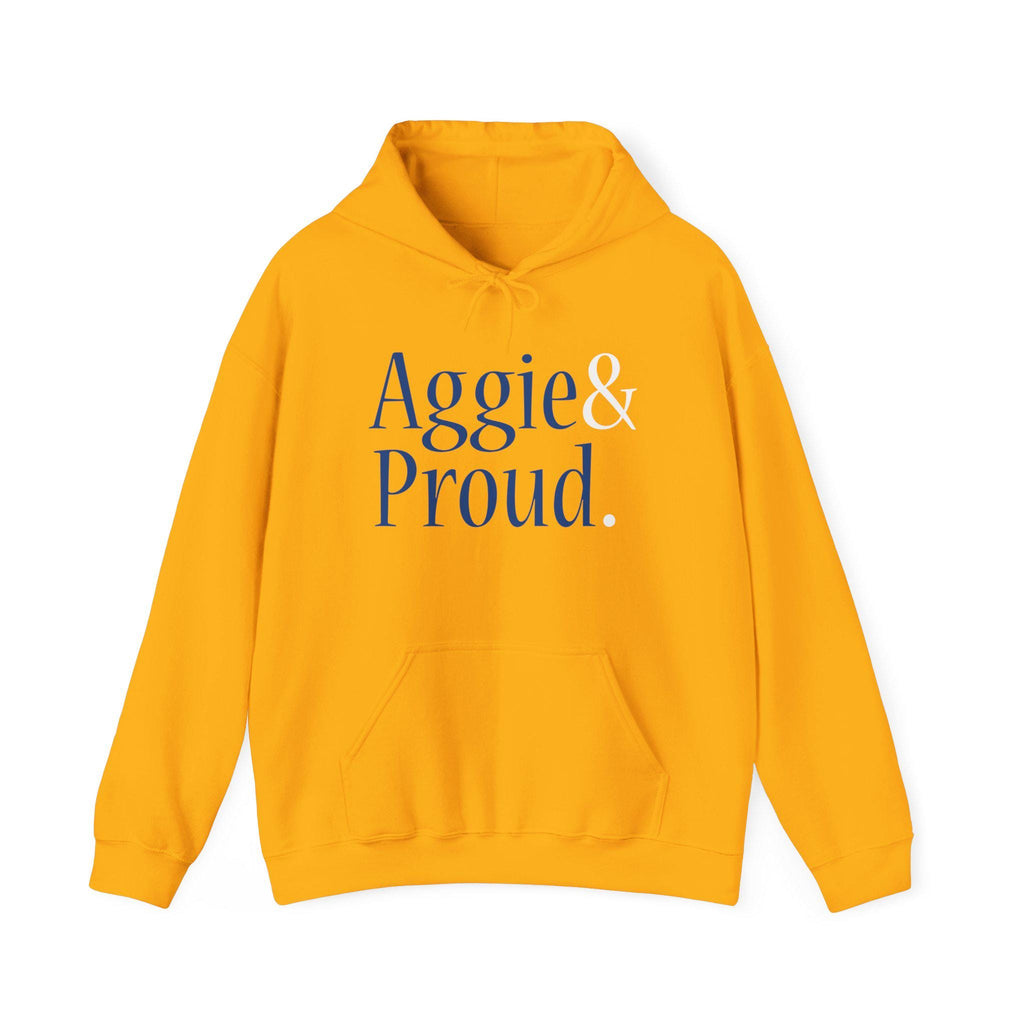 NCAT - Aggie and Proud A&T Unisex Sweatshirt or Hoodie (Navy/Gold)