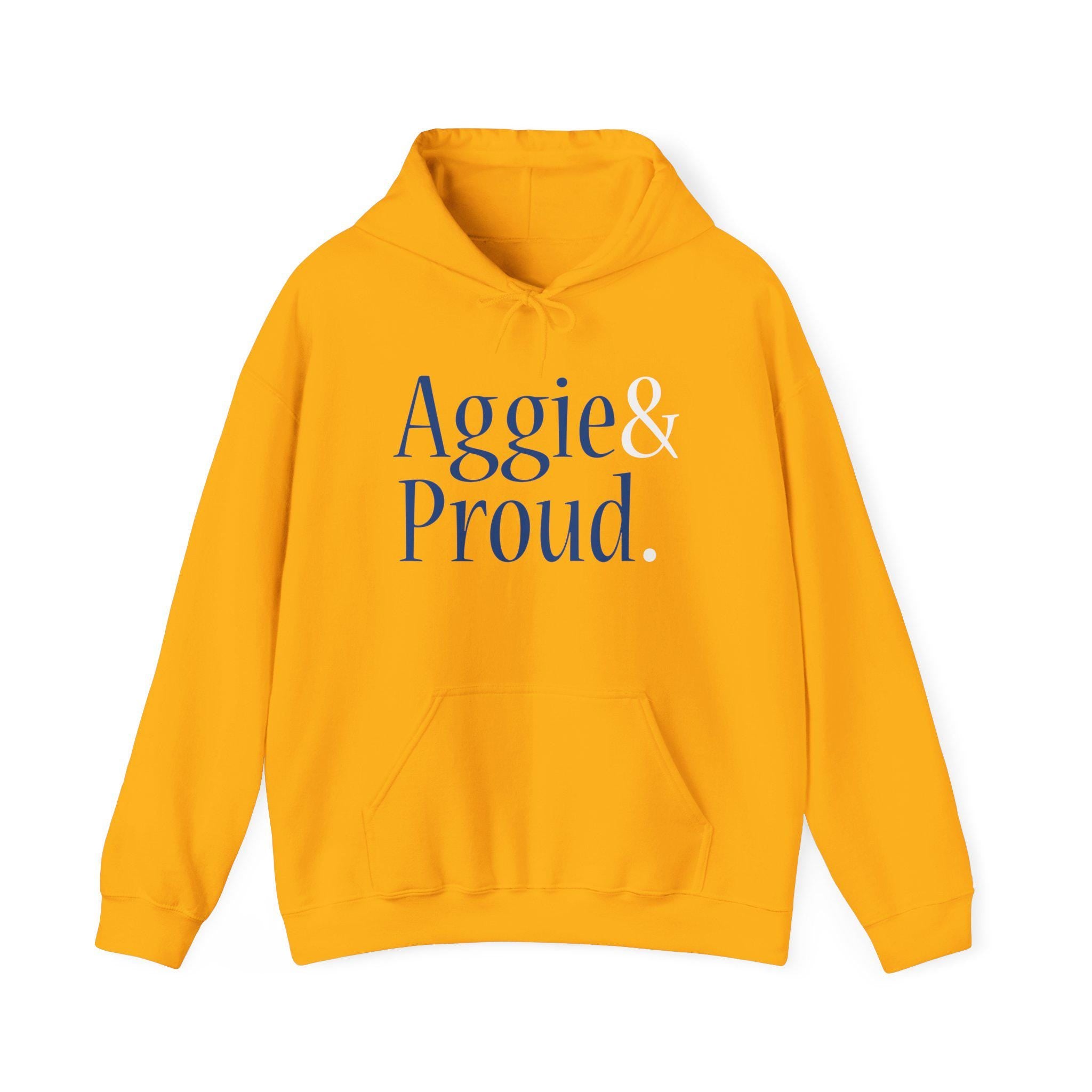 NCAT - Aggie and Proud A&T Unisex Sweatshirt or Hoodie (Navy/Gold)