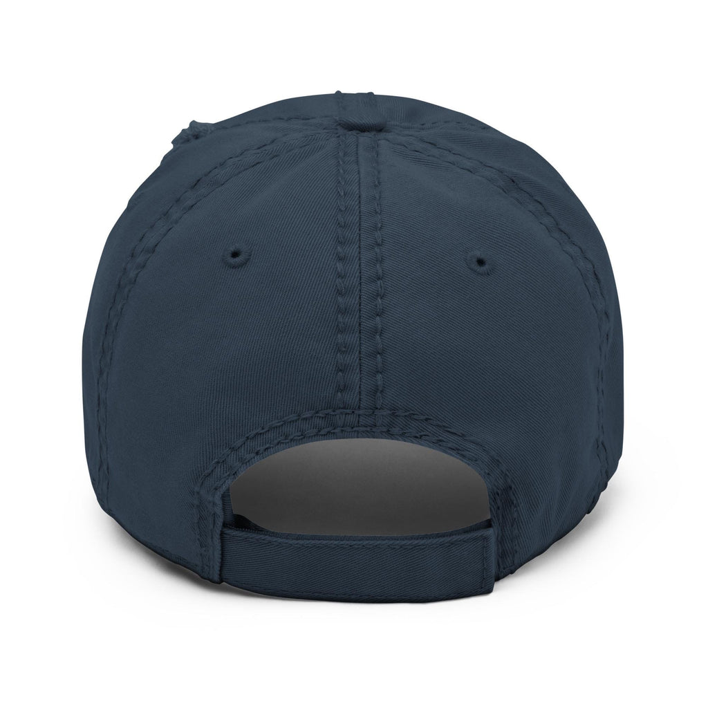 NCAT - 1601 E. Market Street Distressed Dad Cap Hat (Navy) NC A&T