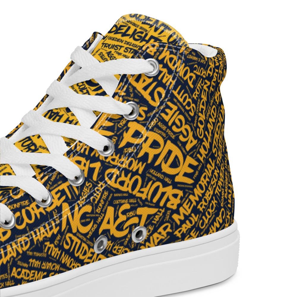 NCAT - NC A&T All Things Aggie High Top Canvas Shoes