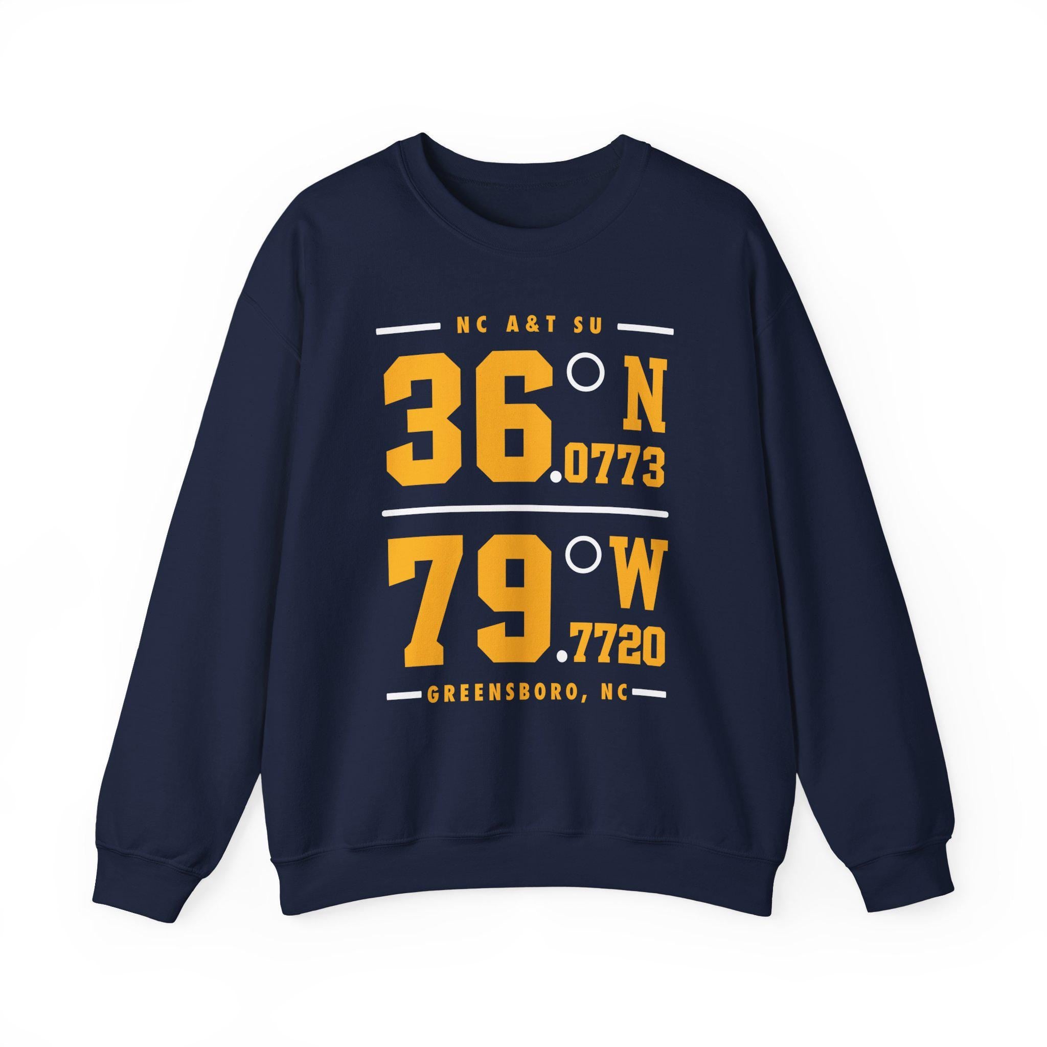 NCAT - NC A&T Coordinates Unisex Sweatshirt or Tee  (Navy)
