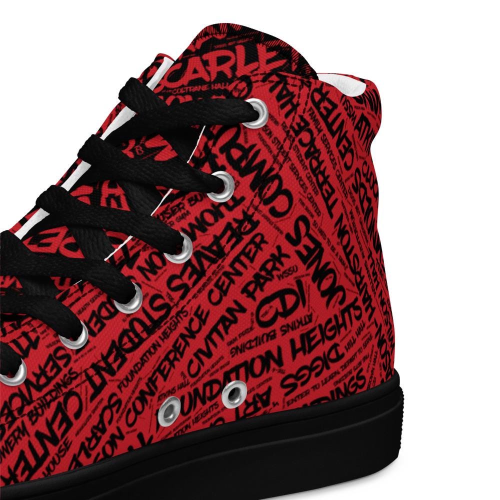 WSSU - All Things WSSU High Top Canvas Shoes