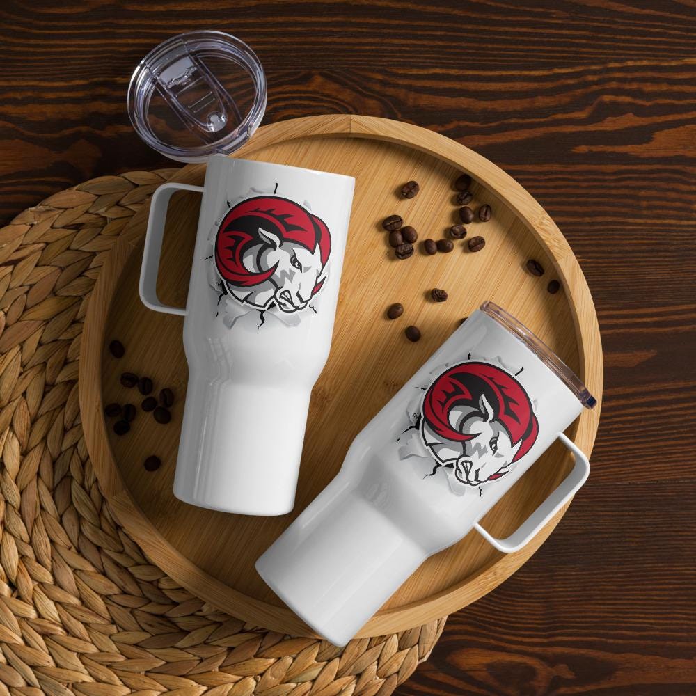 WSSU - Rams Travel Mug Tumbler With Handle and Straw 25oz, 40oz __etsy:7908096034