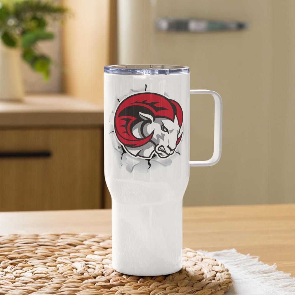 WSSU - Rams Travel Mug Tumbler With Handle and Straw 25oz, 40oz __etsy:7956054903