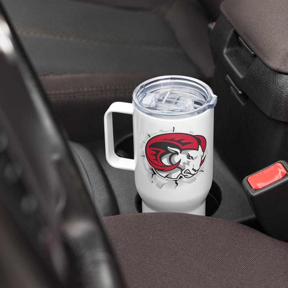 WSSU - Rams Travel Mug Tumbler With Handle and Straw 25oz, 40oz __etsy:7956054911