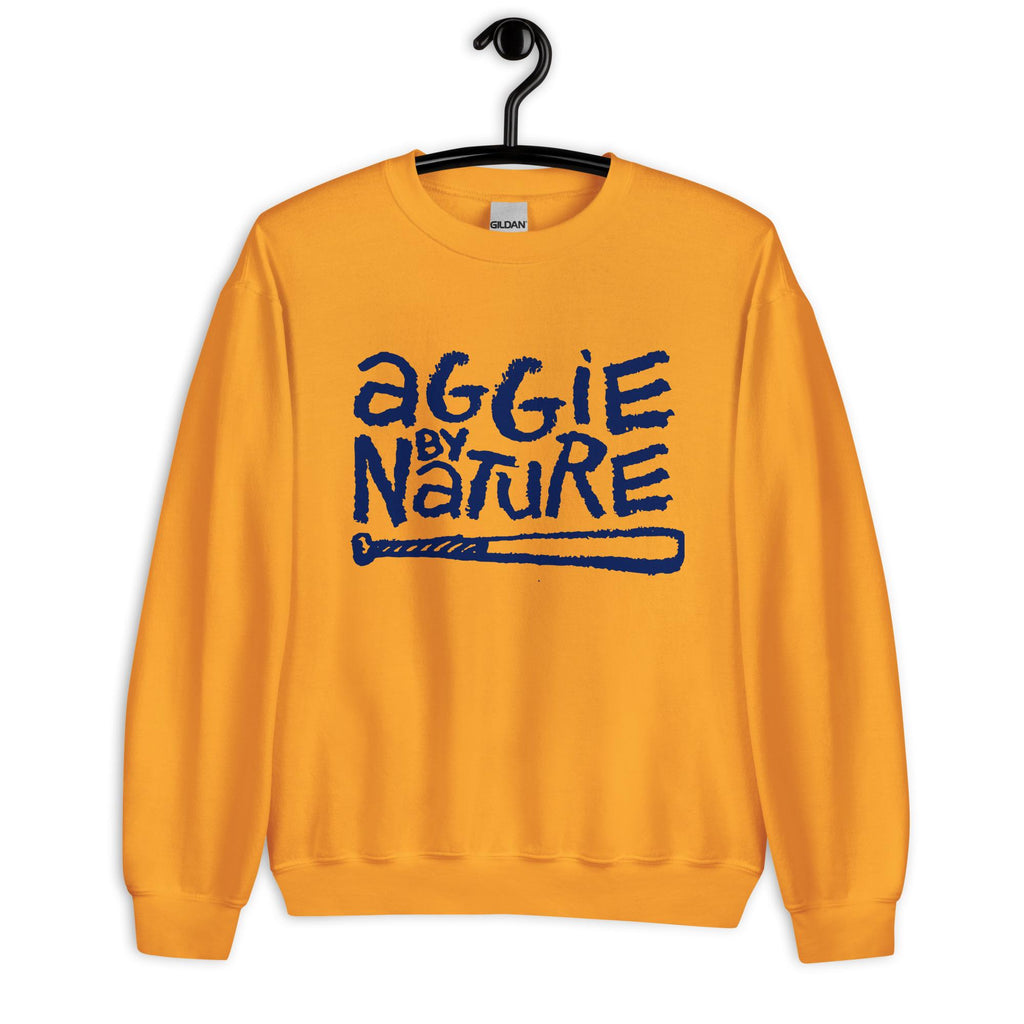 NCAT - Aggie By Nature A&T Unisex Tee, Sweatshirt or Hoodie (Navy/Gold) (etsy image id: 7200647028)