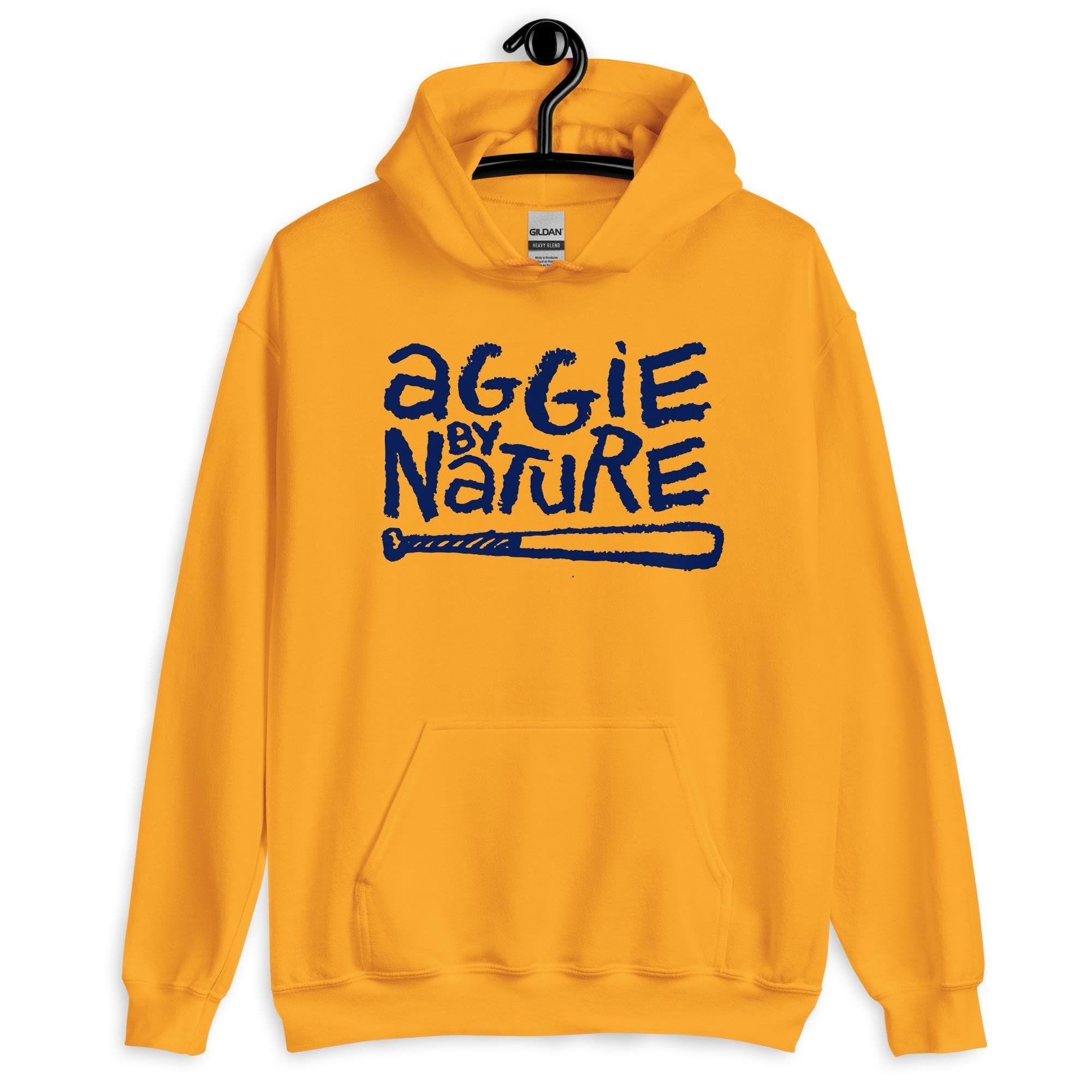 NCAT - Aggie By Nature A&T Unisex Tee, Sweatshirt or Hoodie (Navy/Gold) (etsy image id: 7248628049)