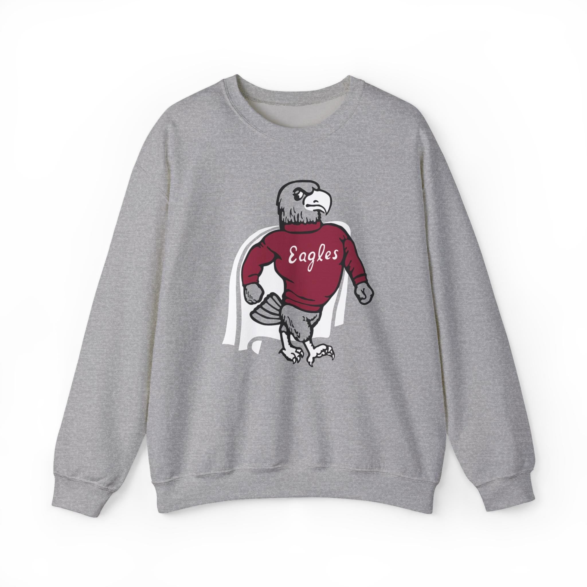 NCCU - Retro NC Central Eagle Unisex Sweatshirt (Maroon/Grey) (etsy image id: 7264379042)