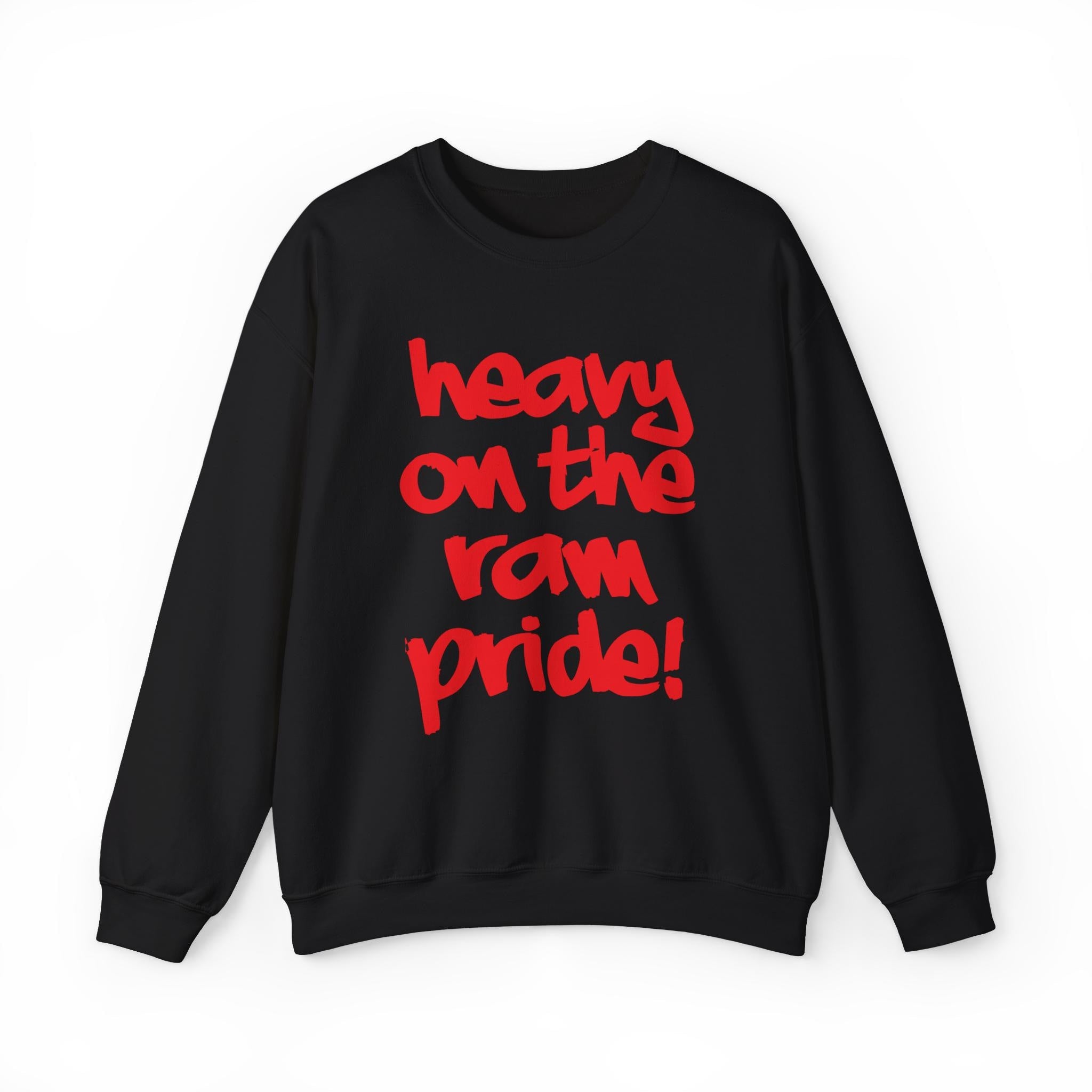 WSSU - Heavy on the Ram Pride Unisex Sweatshirt (Black/Red) (etsy image id: 7264863682)