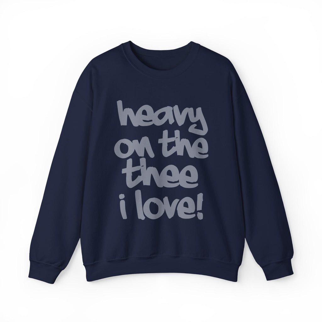 Jackson State - Heavy on the Thee I Love Unisex Tee T-Shirt or Sweatshirt (Grey/Navy) __etsy:7267025030