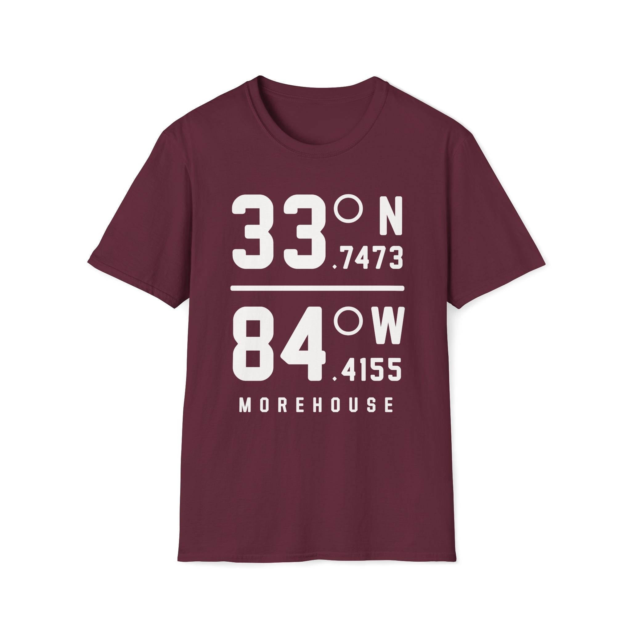 Morehouse - Coordinates Unisex Tee T-Shirt or Sweatshirt (etsy image id: 7267420928)