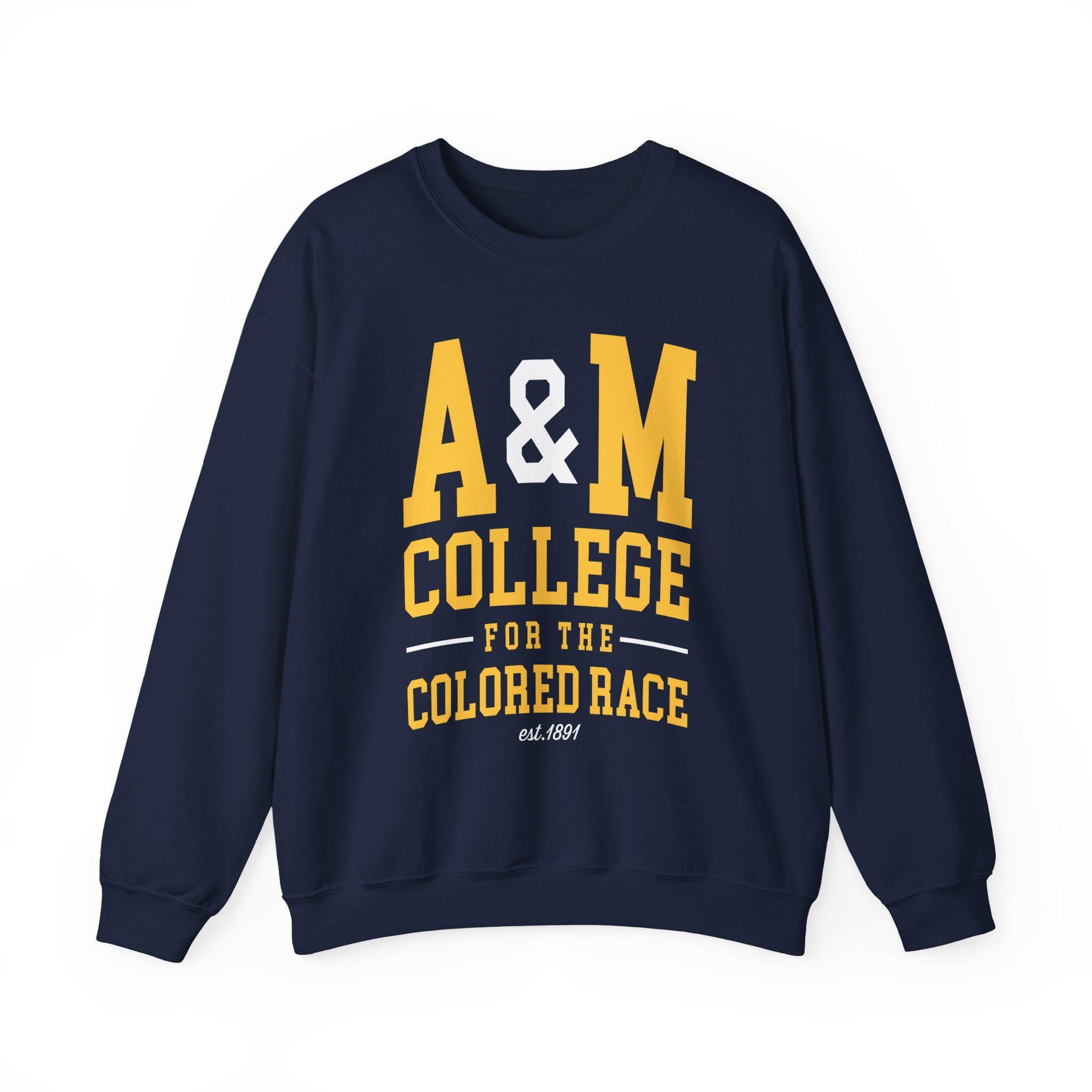 NCAT - AM College For the Colored Race NC A&T Unisex Sweatshirt (Navy/Grey) (etsy image id: 7272091566)