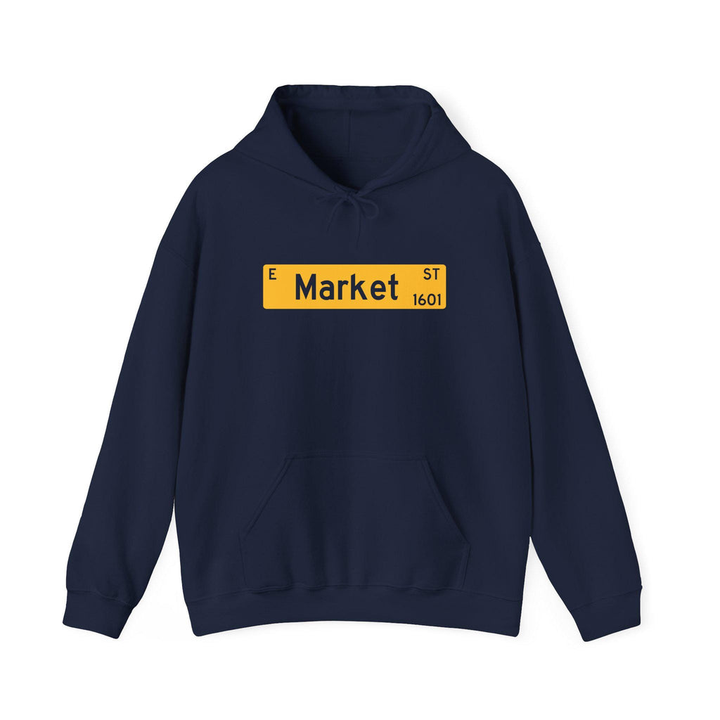 NCAT - E Market St NC A&T Unisex Sweatshirt or Hoodie (Navy/Gold) (etsy image id: 7310970077)