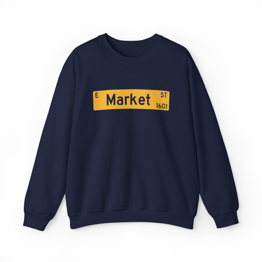 NCAT - E Market St NC A&T Unisex Sweatshirt or Hoodie (Navy/Gold) (etsy image id: 7310970085)