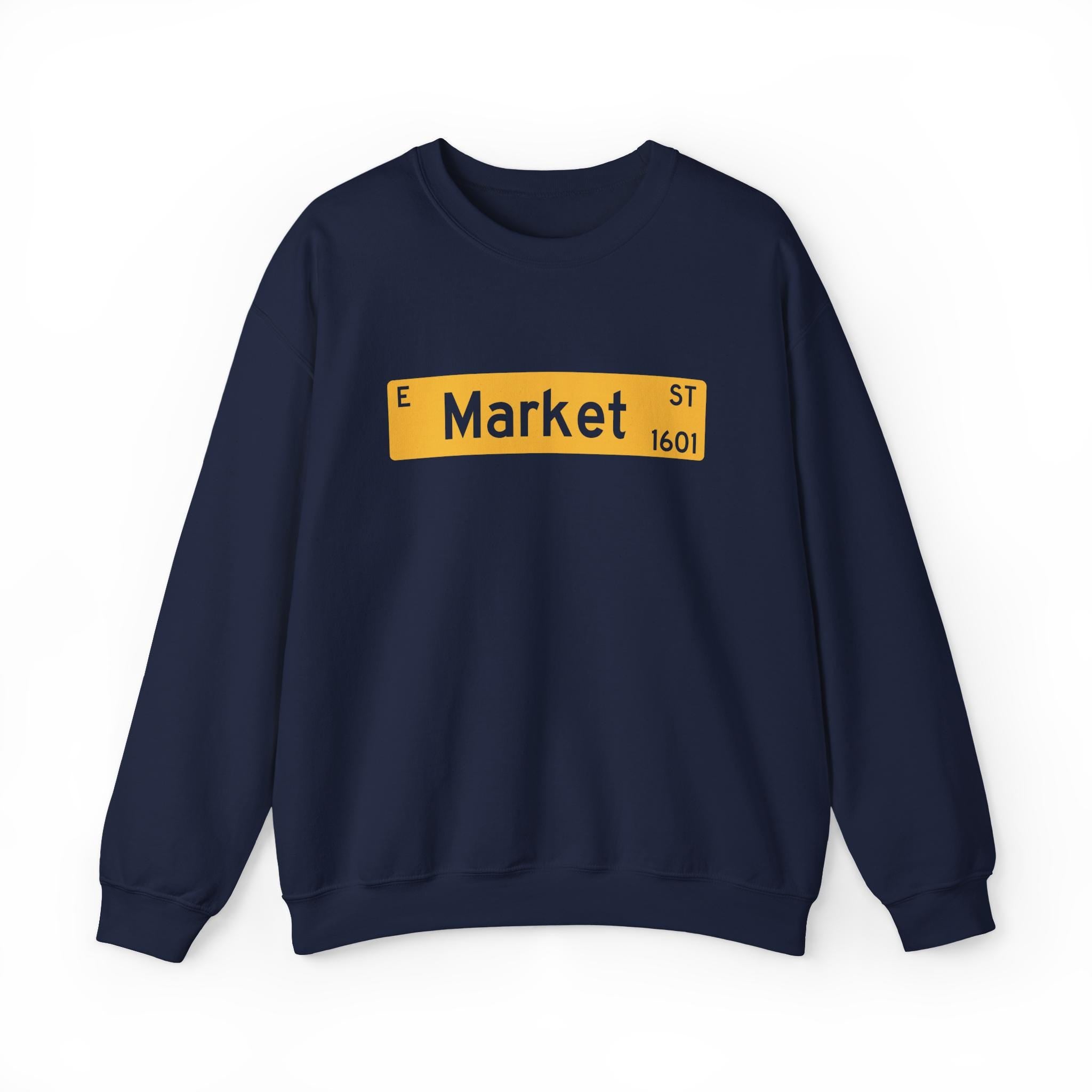 NCAT - E Market St NC A&T Unisex Sweatshirt or Hoodie (Navy/Gold) (etsy image id: 7310970085)