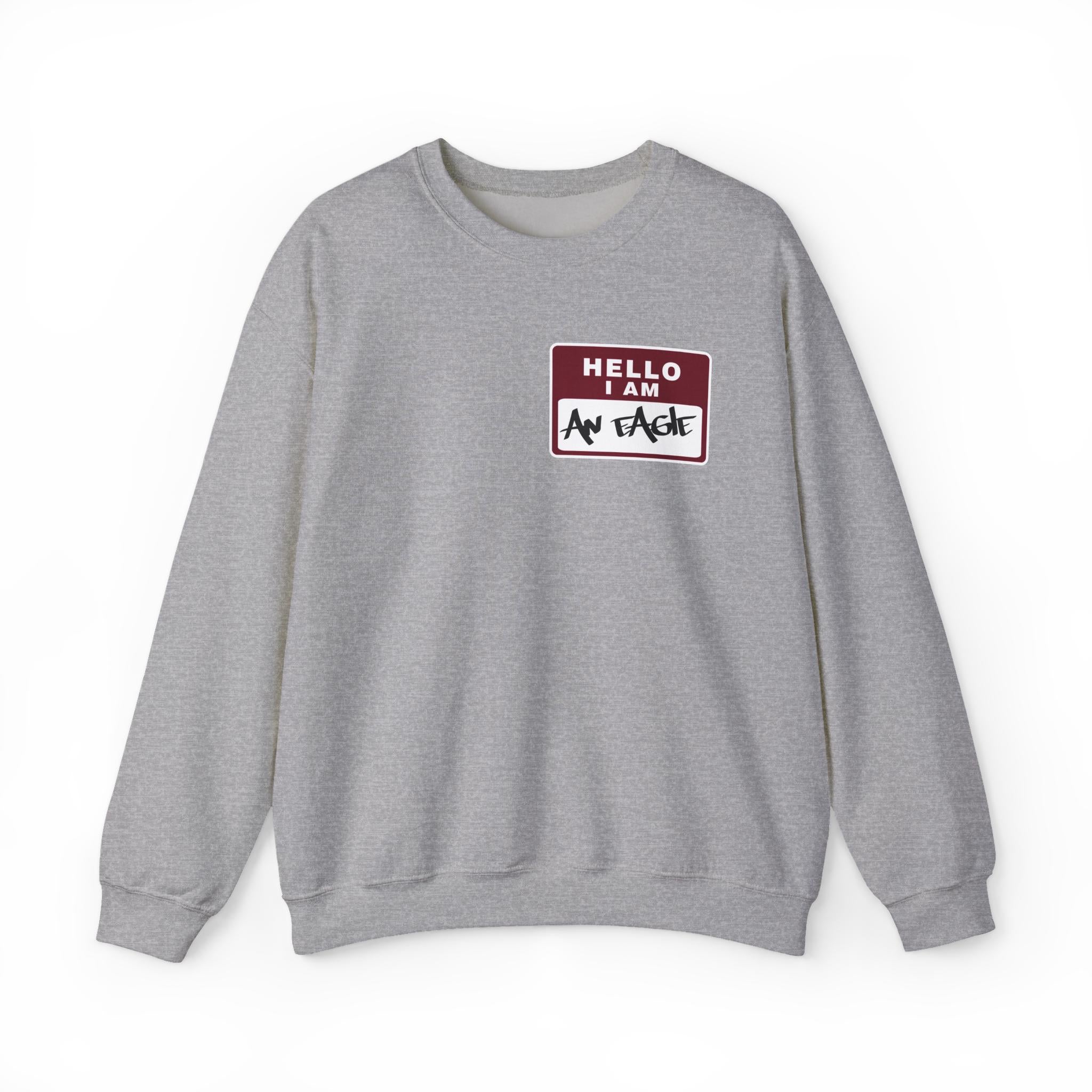 NCCU - Hello, I Am An Eagle NC Central Unisex Sweatshirt (Grey) __etsy:7312396217