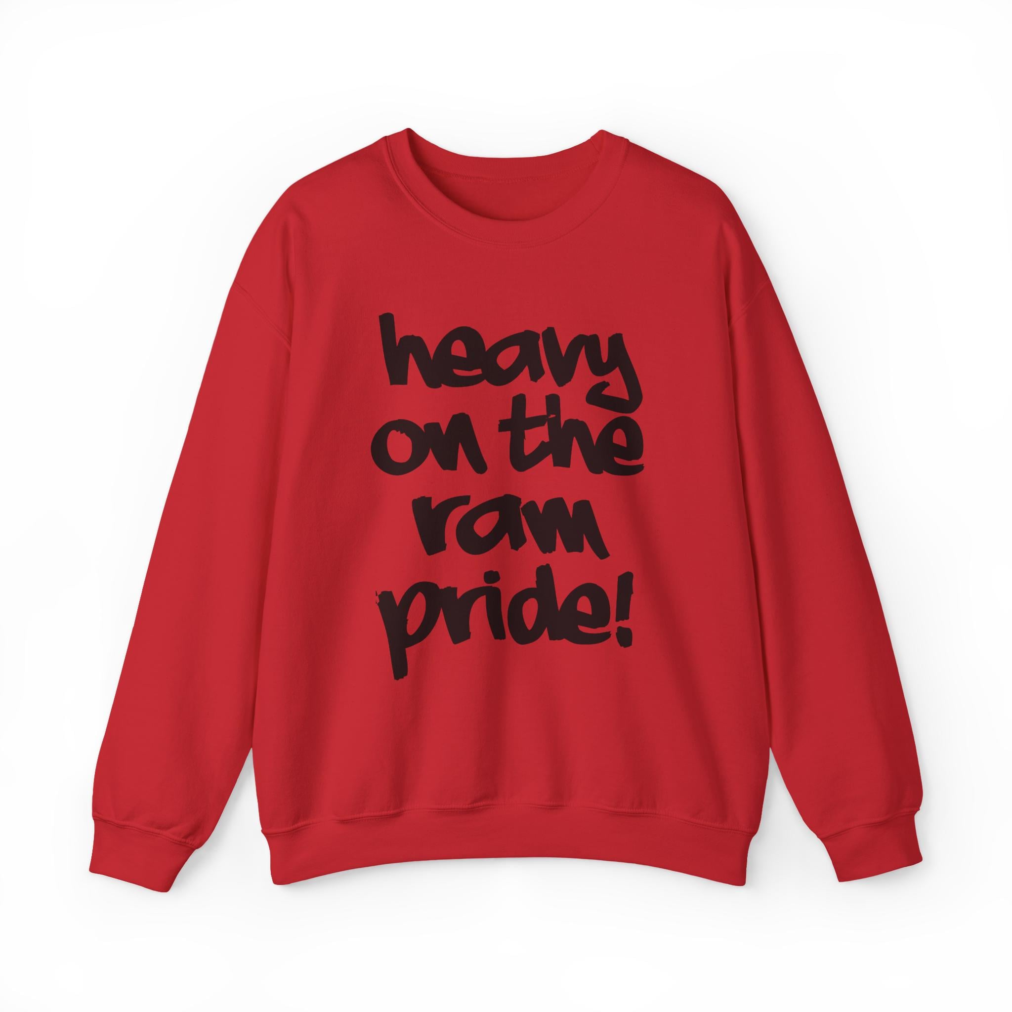 WSSU - Heavy on the Ram Pride Unisex Sweatshirt (Black/Red) (etsy image id: 7312806365)