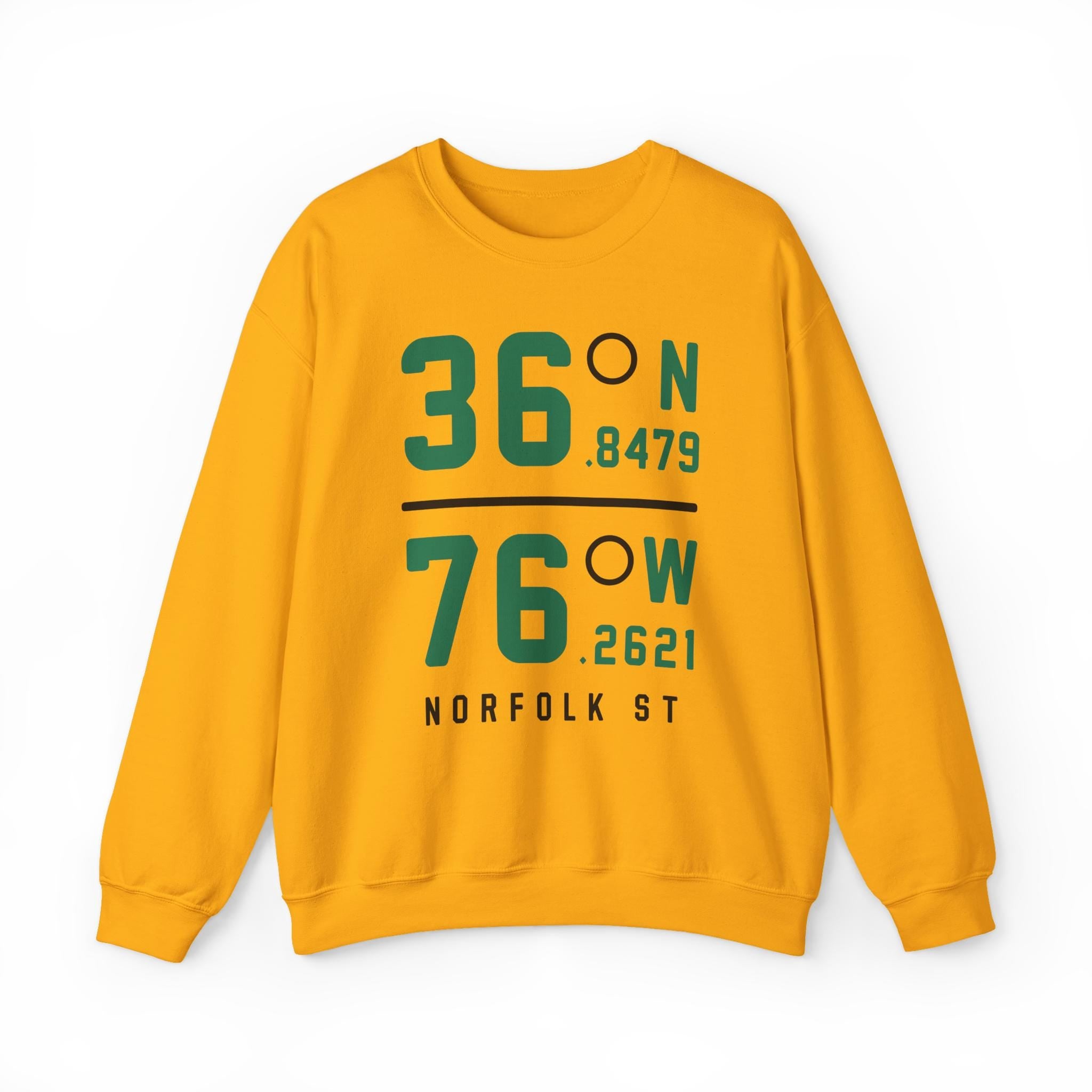 Norfolk State - Coordinates Unisex Sweatshirt (Green/Gold) __etsy:7313737513