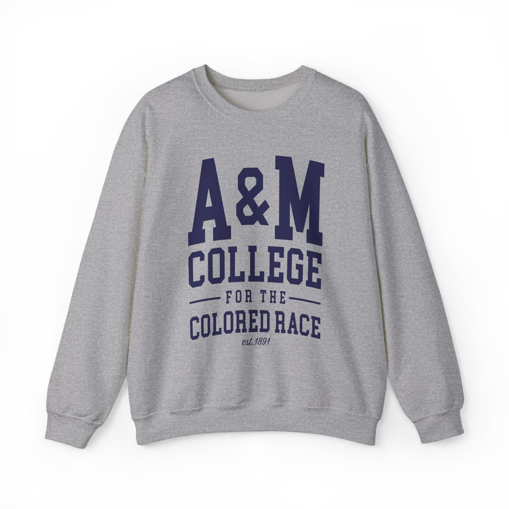 NCAT - AM College For the Colored Race NC A&T Unisex Sweatshirt (Navy/Grey) (etsy image id: 7320039105)