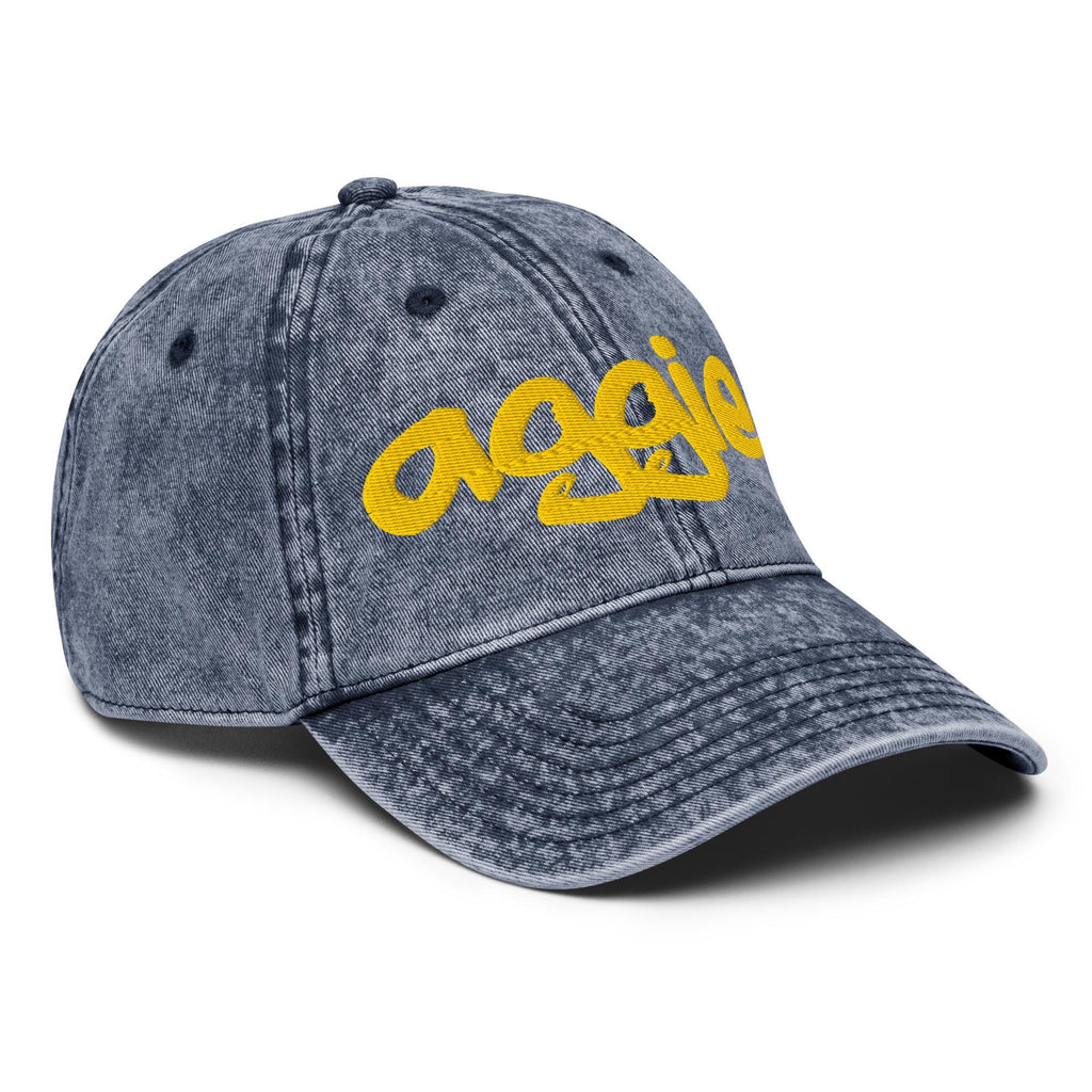 NCAT - NC A&T AGGIE Distressed Denim Dad Cap __etsy:7331494838
