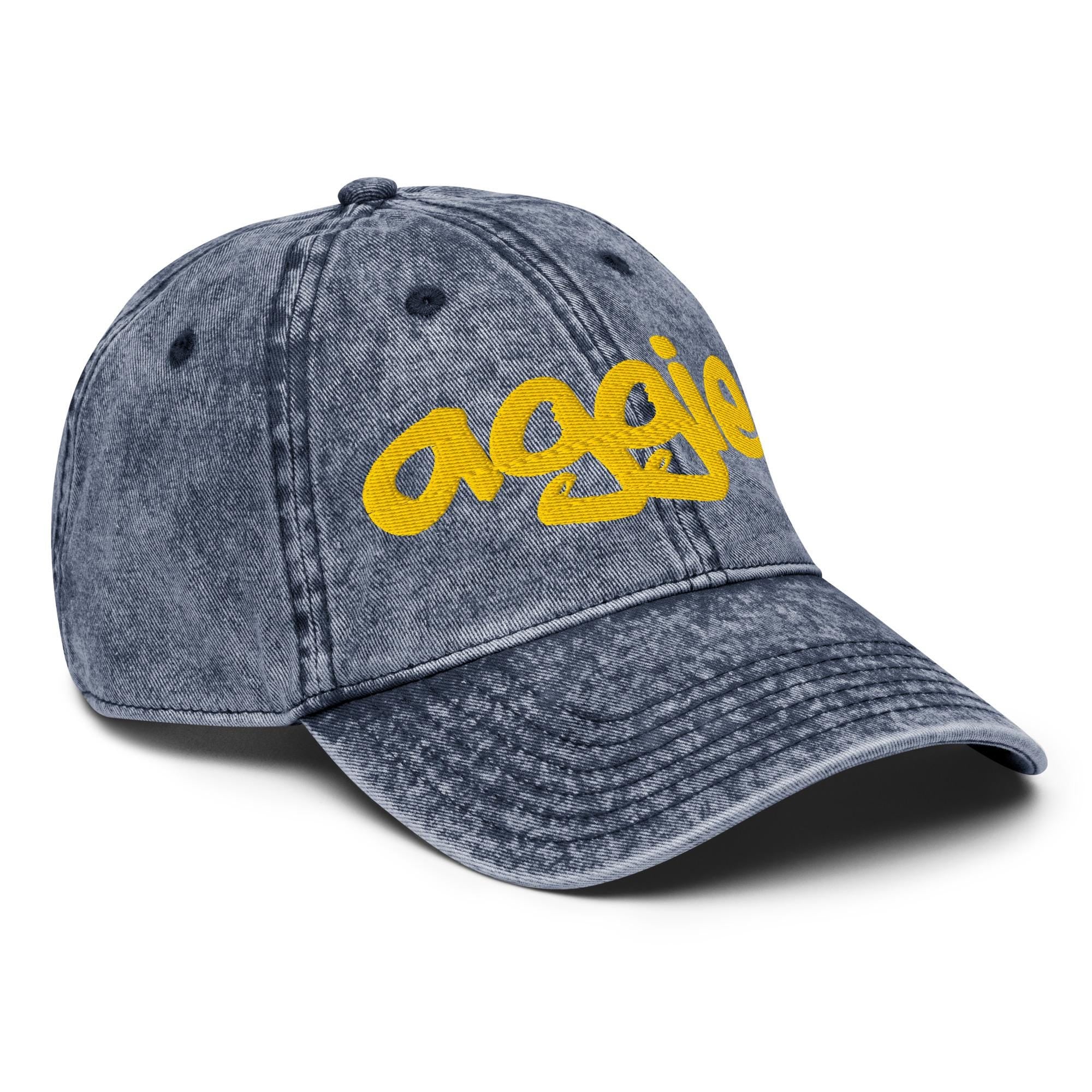 NCAT - NC A&T AGGIE Distressed Denim Dad Cap __etsy:7331494838