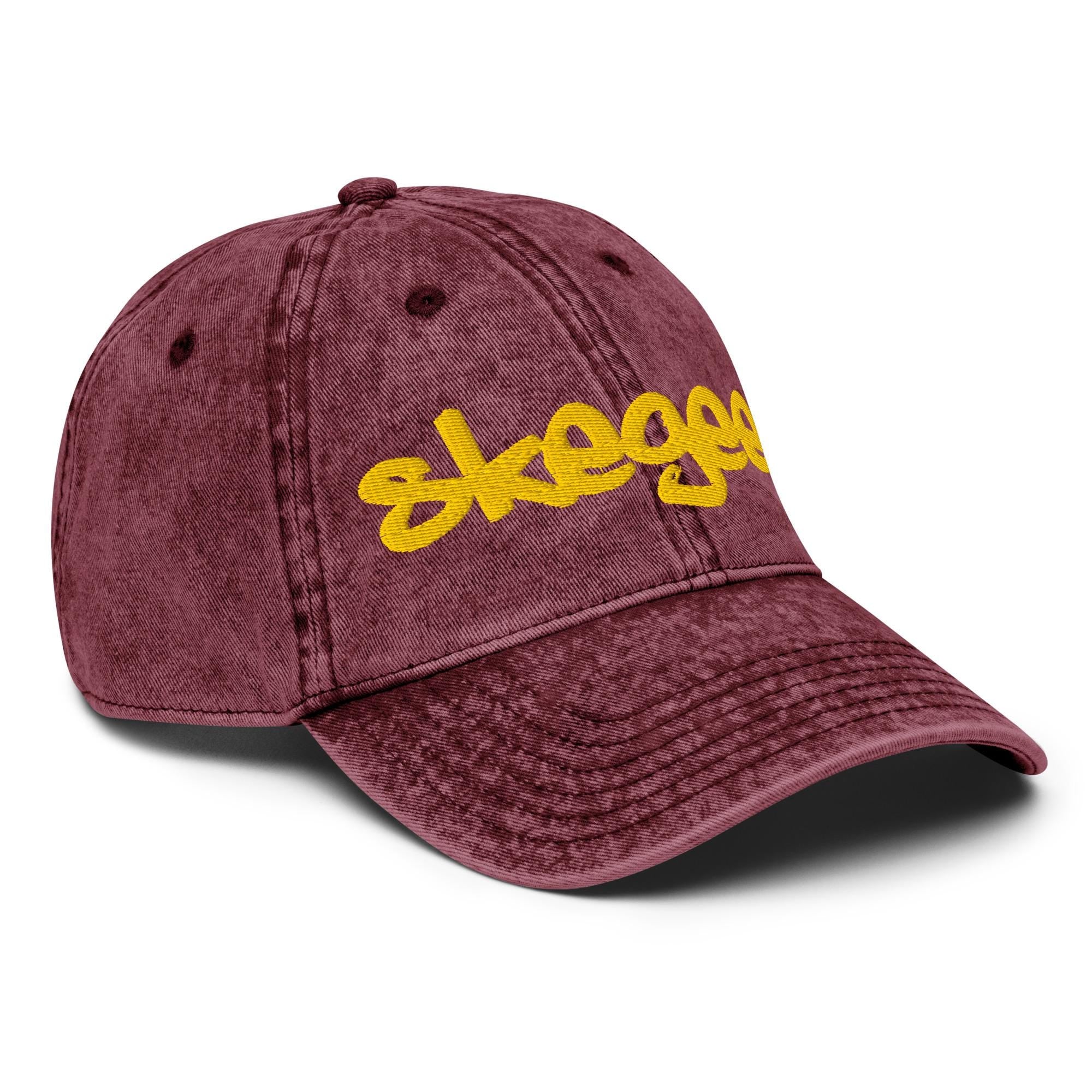 Tuskegee - Skegee Distressed Denim Dad Cap __etsy:7331538690