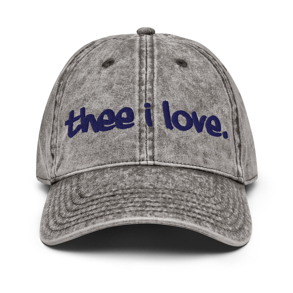 Jackson State - Thee I Love Distressed Denim Dad Cap Hat __etsy:7331554012