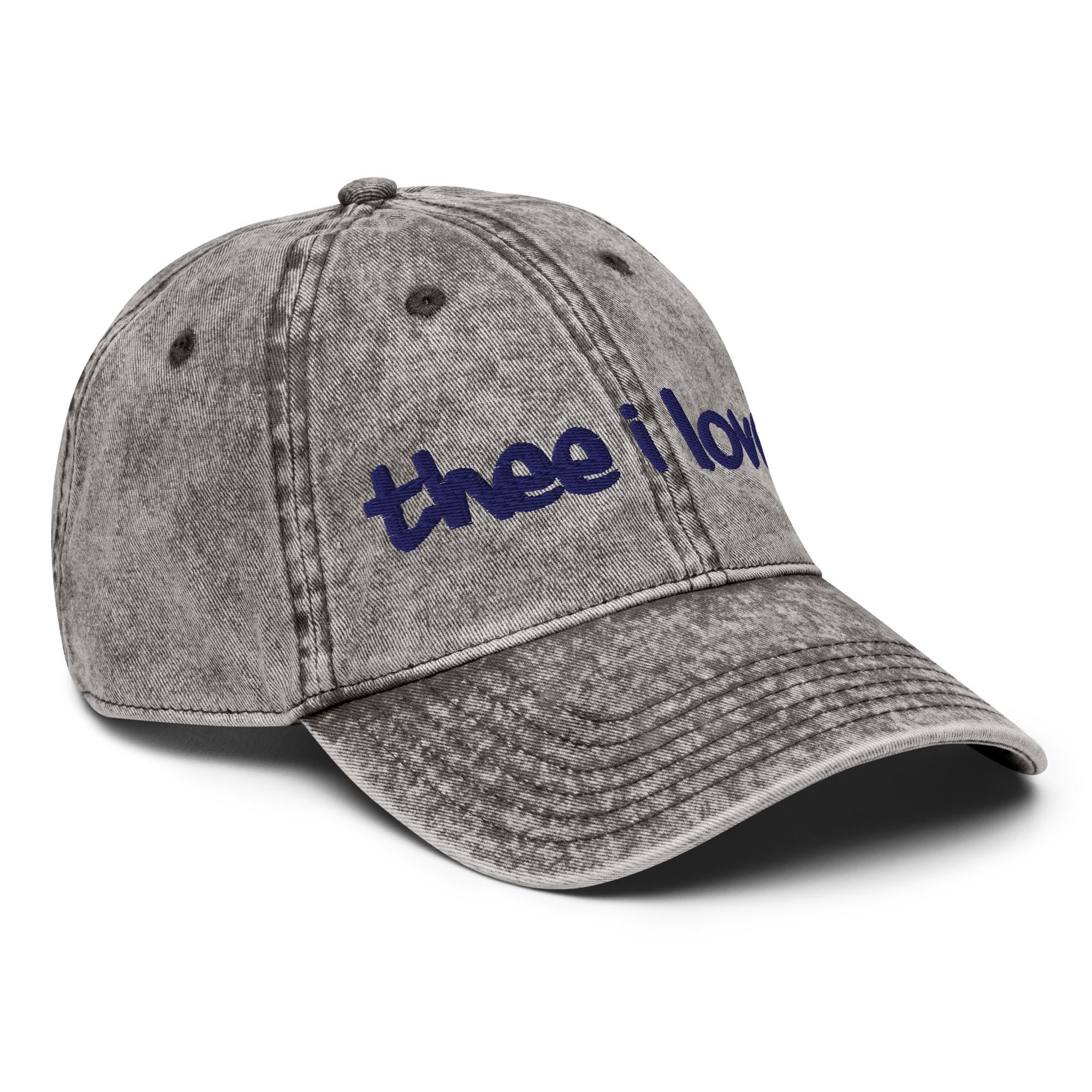 Jackson State - Thee I Love Distressed Denim Dad Cap Hat __etsy:7331554020