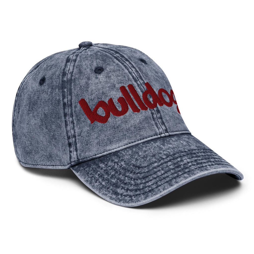 SCSU - BULLDOG Distressed Denim Dad Cap __etsy:7331628238