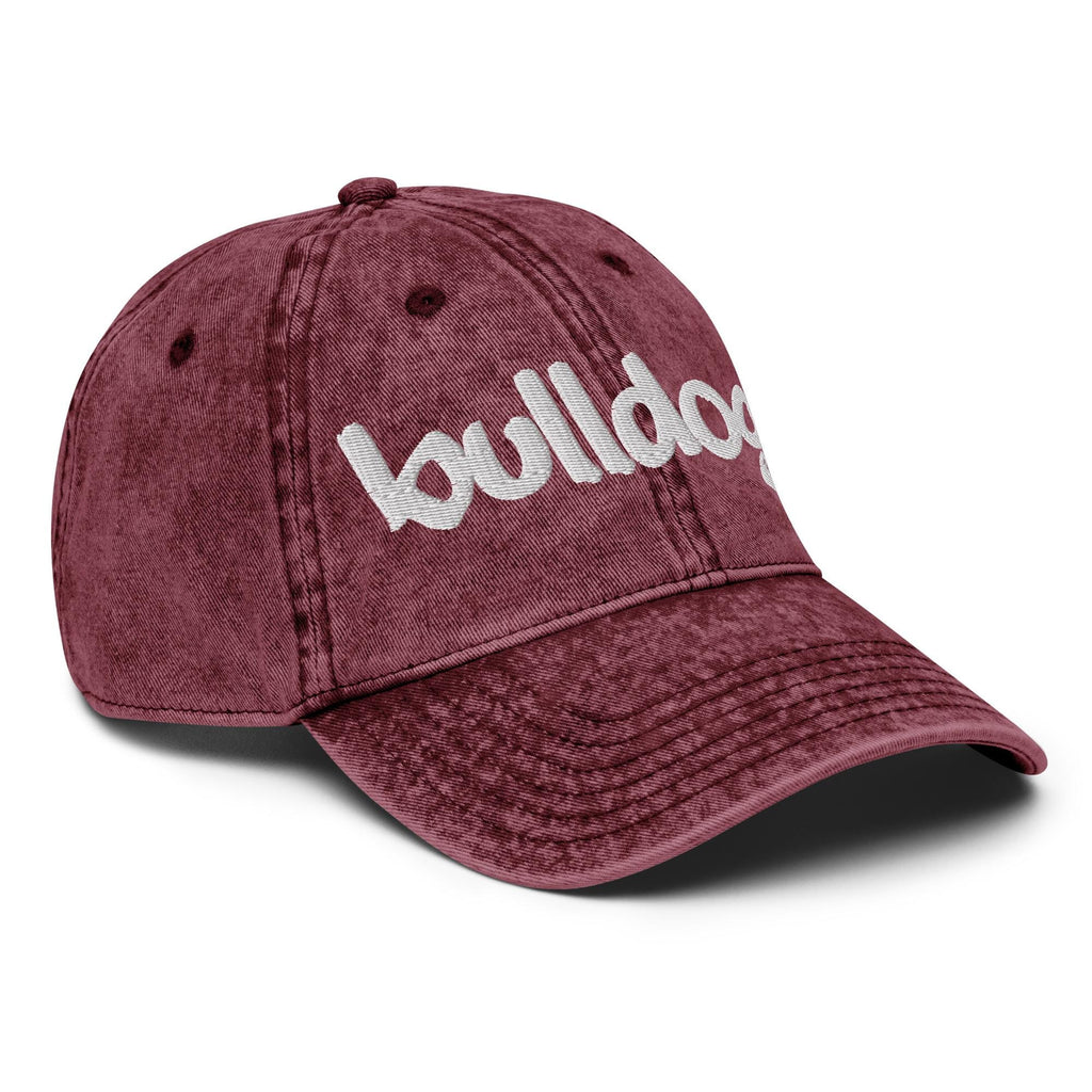 SCSU - BULLDOG Distressed Denim Dad Cap __etsy:7331628956