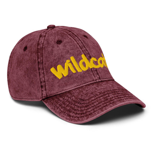 BCU - WILDCAT. Distressed Denim Dad Cap (etsy image id: 7331644570)