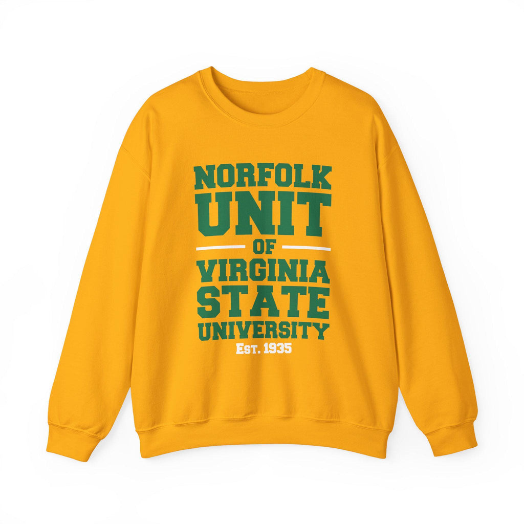 Norfolk State - Norfolk Unit of VSU Unisex Tee T-Shirt or Sweatshirt (Green/Gold) __etsy:7333617010